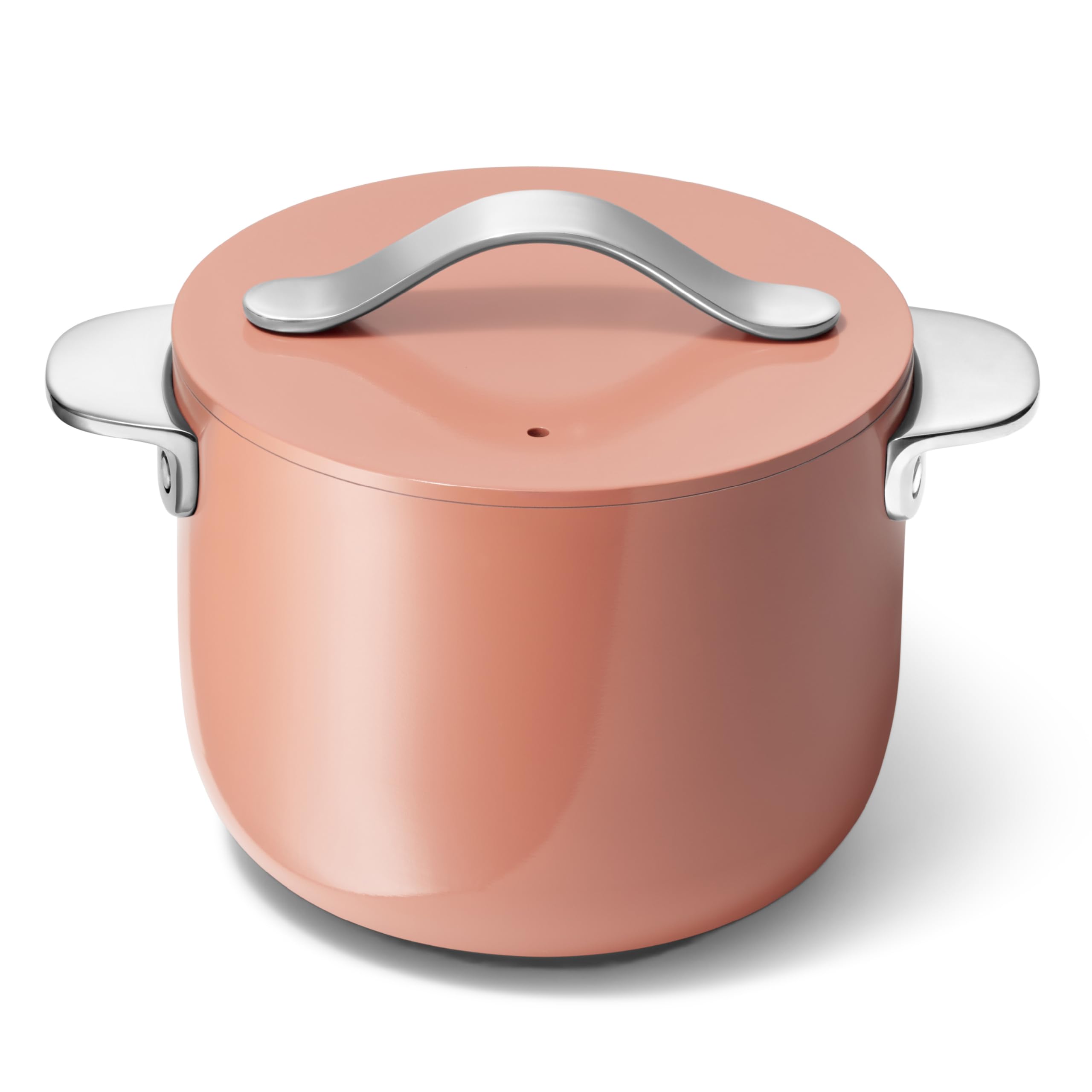 Caraway Petite Cooker - 2 Qt Ceramic Coated Pot - Free From Forever Chemicals - Perfect for Rice, Grains, or Sauces - Cream