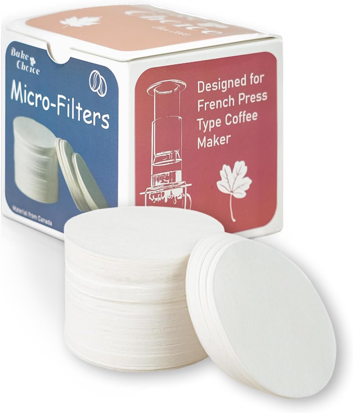 500-Count Replacement Paper Filters - Round Disposable Coffee Filters Paper Compatible with Aeropress Coffee Makers for Brewing Tea and Coffee