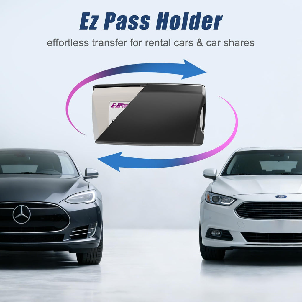 Zeyitian Ez Pass Holder Clear 1 Pack - Super Strong Suction Cups for Windshield, Toll Pass Transponder Holder for EZ Pass/iPass