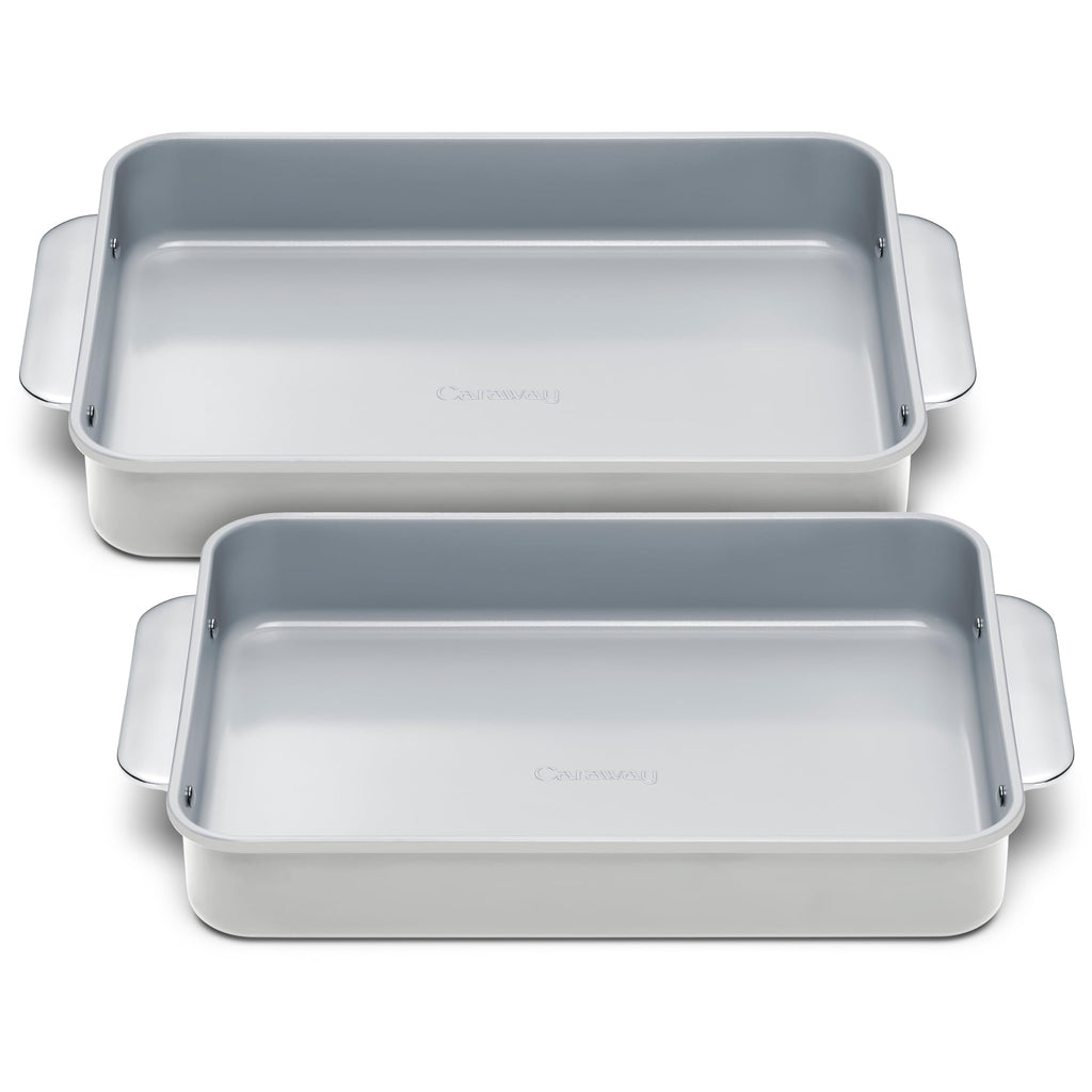 Caraway Non-Stick Ceramic 9”x13” Rectangle Pan - Naturally Slick Ceramic Coating - Non-Toxic, PTFE & PFOA Free - Perfect for Brownies, Lasagnas, and More - Cream