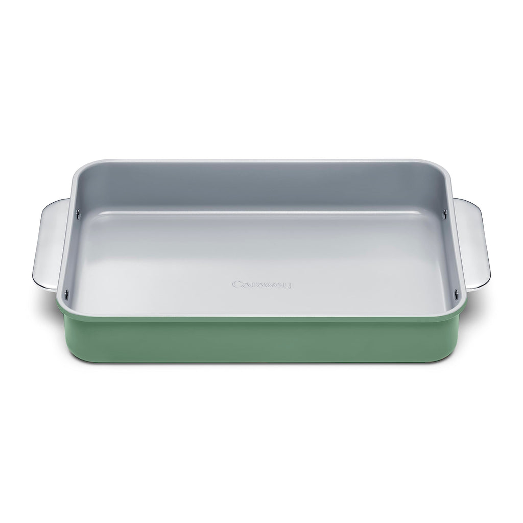 Caraway Non-Stick Ceramic 9”x13” Rectangle Pan - Naturally Slick Ceramic Coating - Non-Toxic, PTFE & PFOA Free - Perfect for Brownies, Lasagnas, and More - Cream