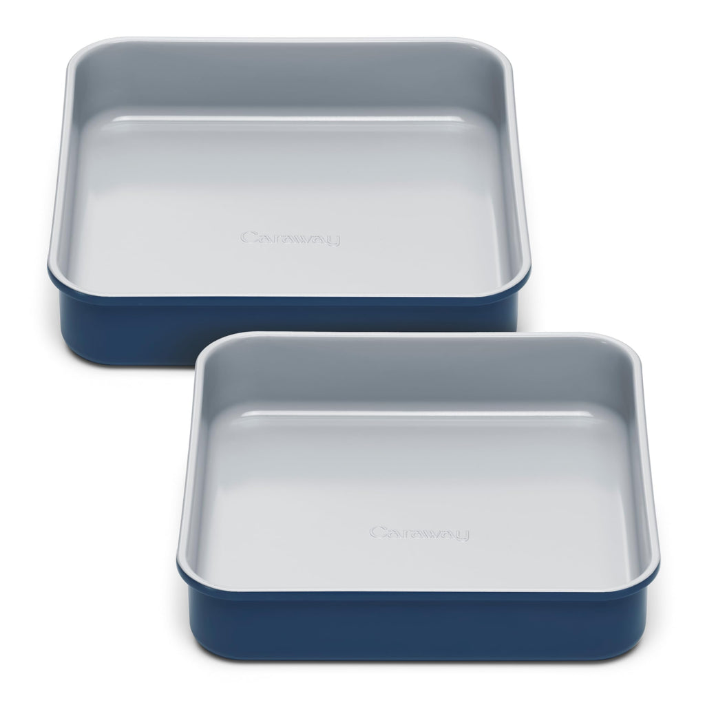 Caraway 9” Square Pan - Non-Stick Ceramic Coating - Free From Forever Chemicals - Cake Pan Perfect for Brownies, Lemon Bars, & More - Cream