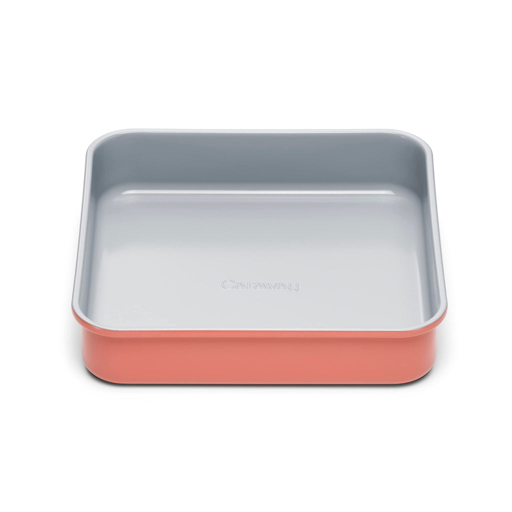 Caraway 9” Square Pan - Non-Stick Ceramic Coating - Free From Forever Chemicals - Cake Pan Perfect for Brownies, Lemon Bars, & More - Cream