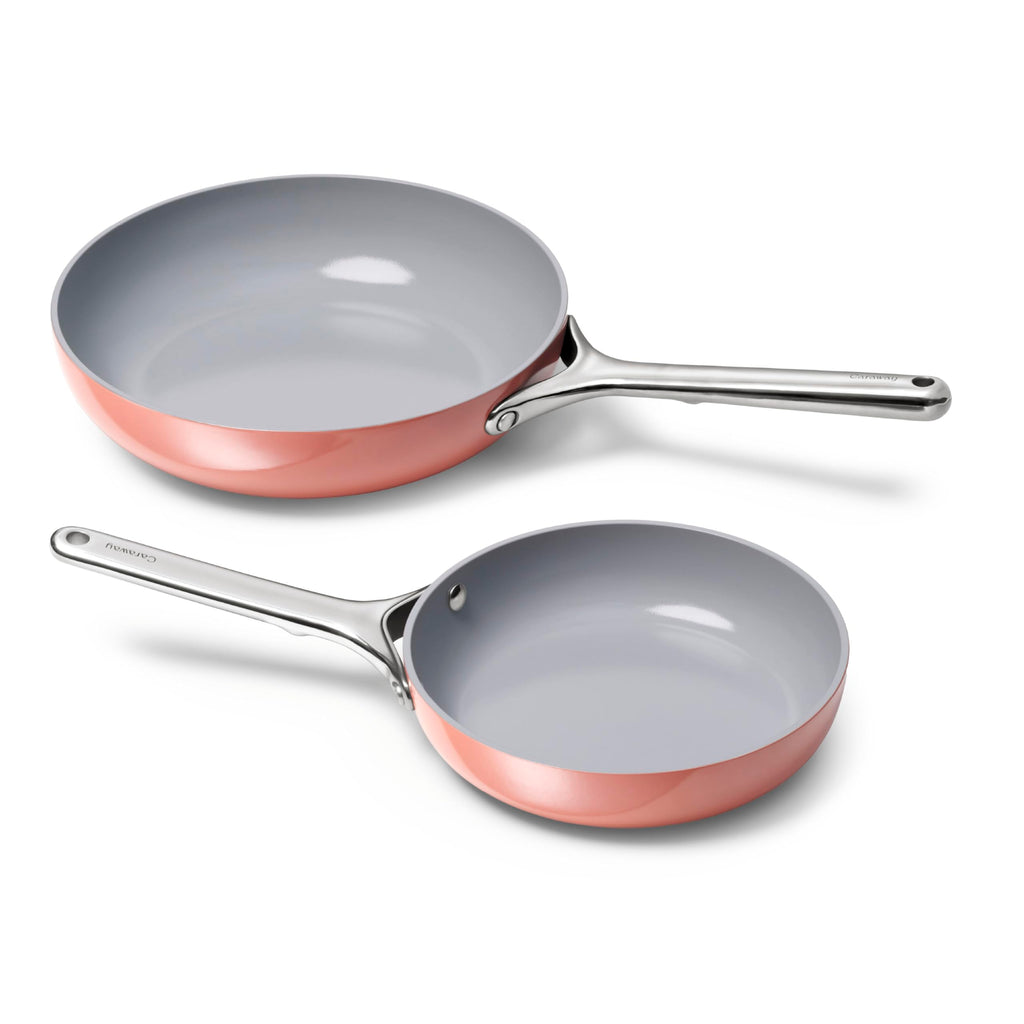 Caraway Nonstick Ceramic Frying Pan (2.7 qt, 10.5") - Non Toxic, PTFE & PFOA Free - Oven Safe & Compatible with All Stovetops (Gas, Electric & Induction) - Cream