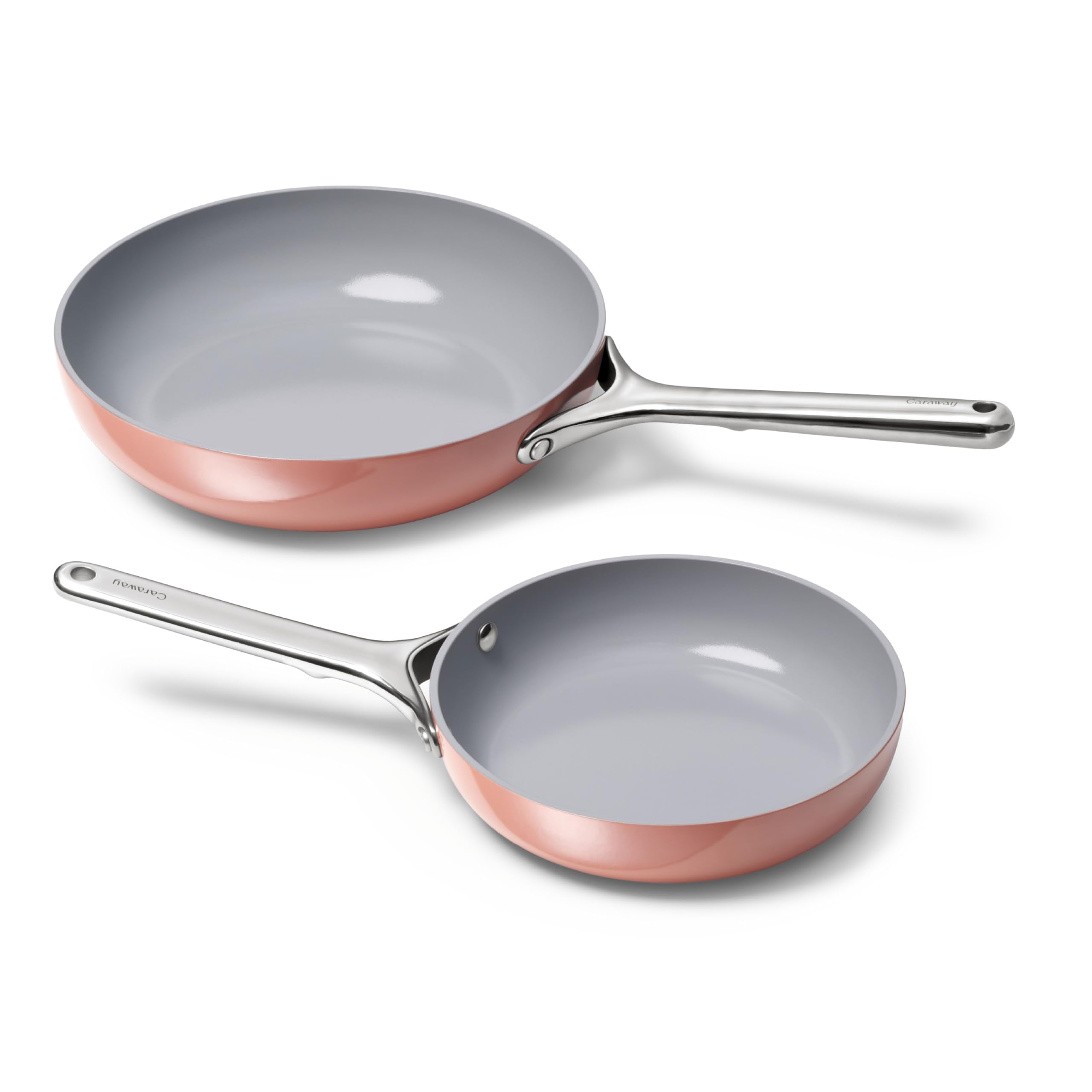 Caraway Nonstick Ceramic Frying Pan (2.7 qt, 10.5") - Non Toxic, PTFE & PFOA Free - Oven Safe & Compatible with All Stovetops (Gas, Electric & Induction) - Cream