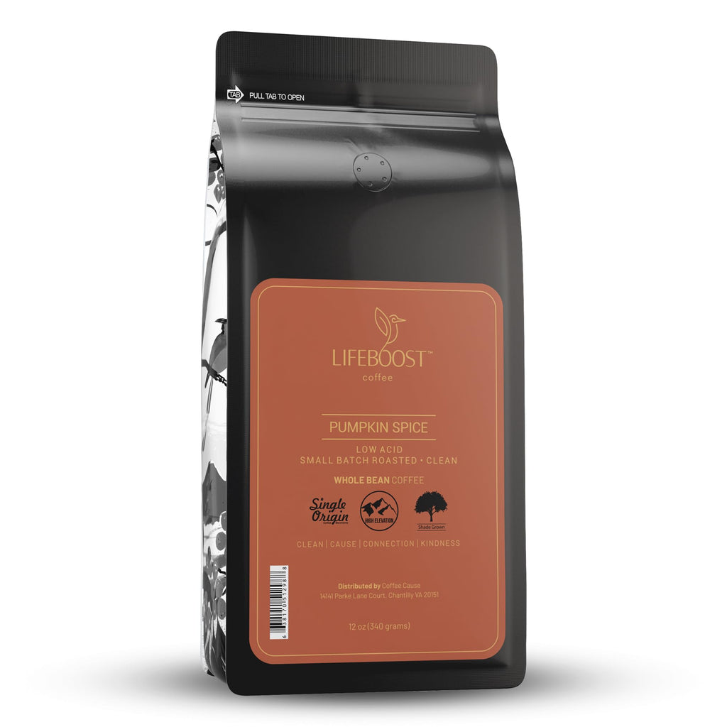 Lifeboost Whole Bean French Vanilla Coffee - Low Acid Single Origin Non-GMO Organic Coffee - Third Party Tested For Mycotoxins & Pesticides - 12 Ounces