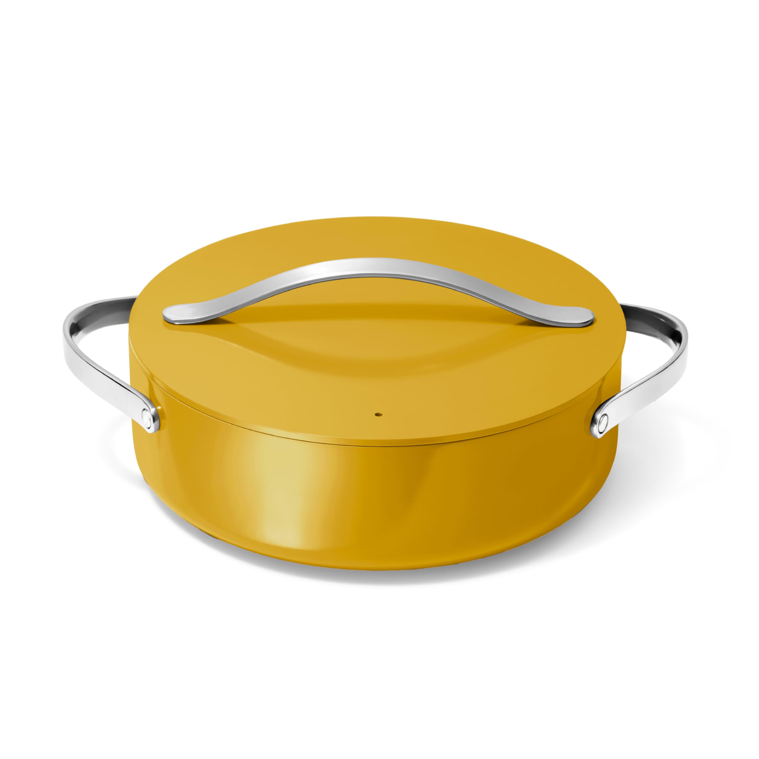 Caraway Rondeau - 6 Qt Non-Stick Pan with Lid - Free From Forever Chemicals - Perfect for Searing, Braising, & Roasting - Cream