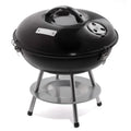 Cuisinart 14" Portable Charcoal Grill, Tabletop Outdoor Small Grill with Locking Lid and Dual Vents, Chrome Plated Travel Size BBQ Perfect for Camping, Tailgates, Cookouts, Red