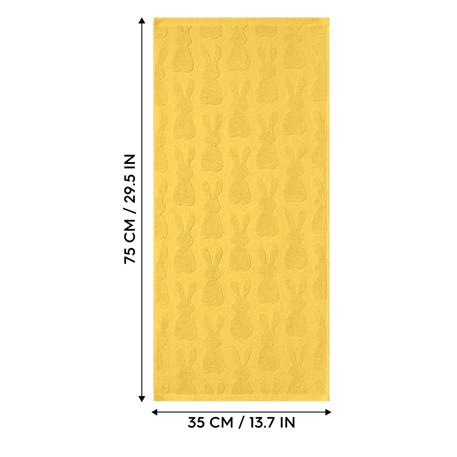 Artoid Mode 2 Pcs Beige 3D Rabbit Jacquard Easter Hand Towels for Bathroom, 100% Cotton Soft Absorbent Bathroom Decor Towels, 13.7 x 29.5 Inch