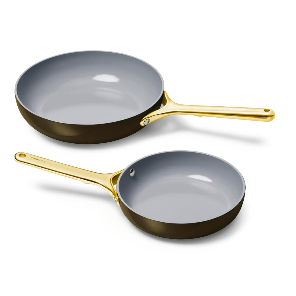 Caraway Nonstick Ceramic Frying Pan (2.7 qt, 10.5") - Non Toxic, PTFE & PFOA Free - Oven Safe & Compatible with All Stovetops (Gas, Electric & Induction) - Cream