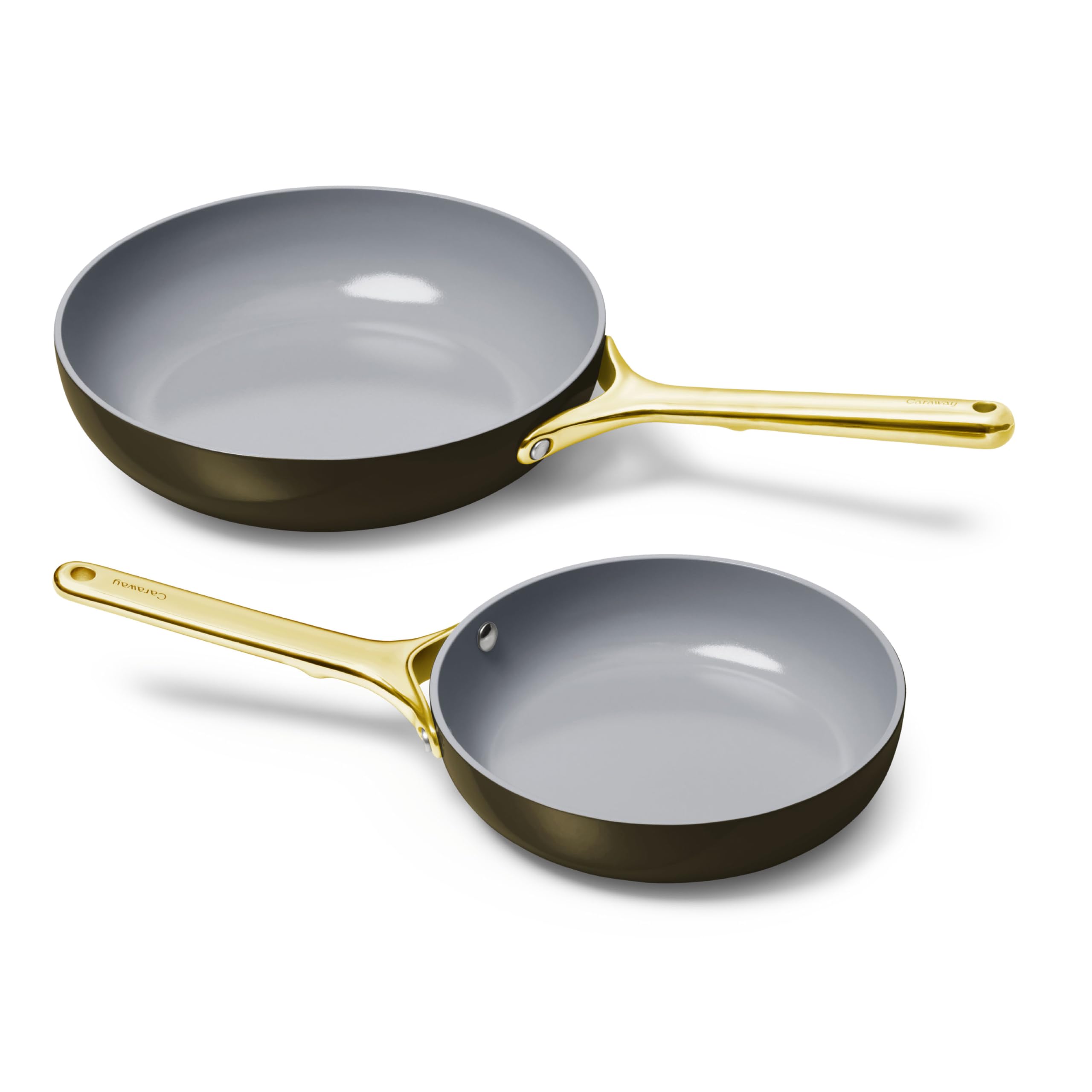 Caraway Nonstick Ceramic Frying Pan (2.7 qt, 10.5") - Non Toxic, PTFE & PFOA Free - Oven Safe & Compatible with All Stovetops (Gas, Electric & Induction) - Cream