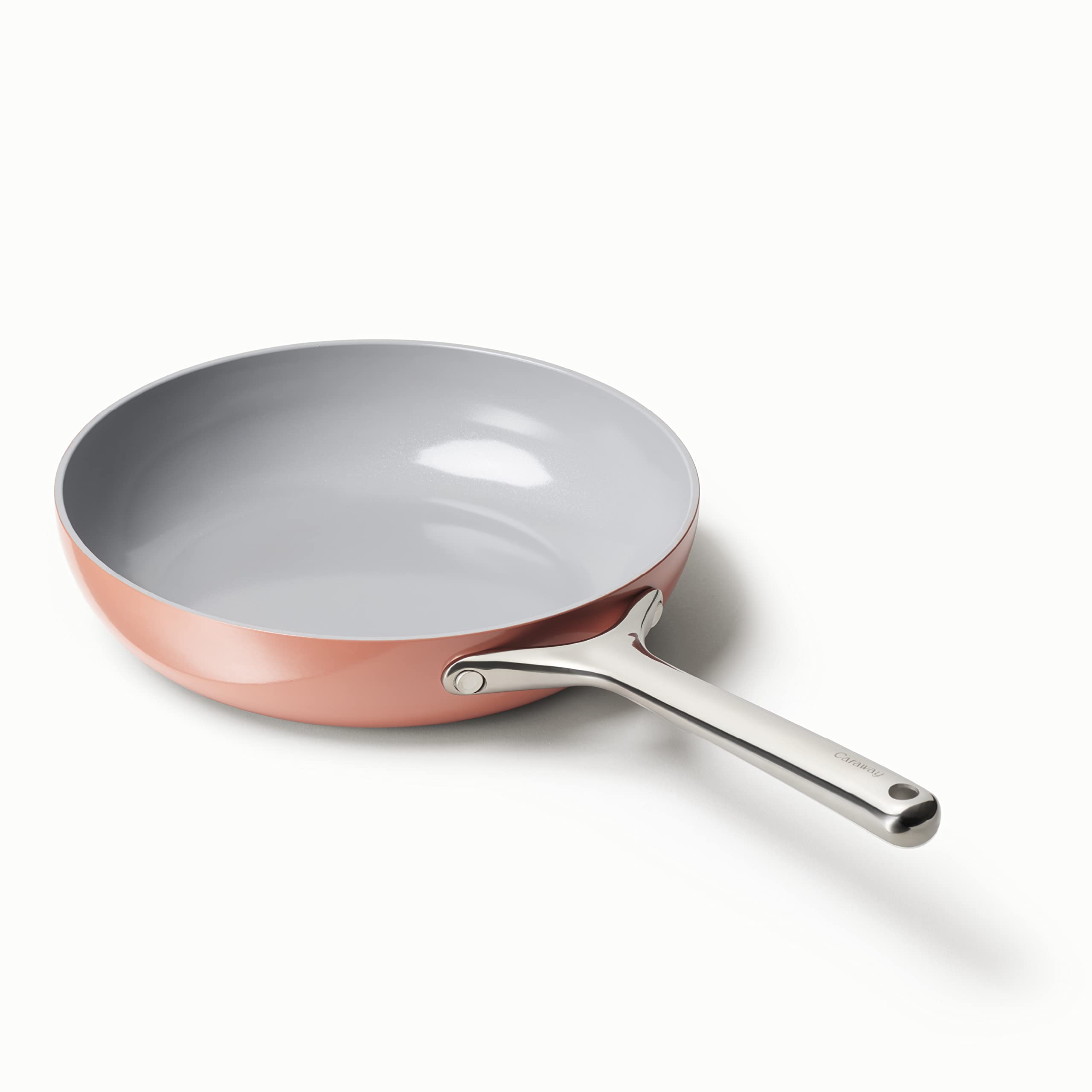Caraway Nonstick Ceramic Frying Pan (2.7 qt, 10.5") - Non Toxic, PTFE & PFOA Free - Oven Safe & Compatible with All Stovetops (Gas, Electric & Induction) - Cream