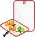 Cutting Board, Freshmage Glass Cutting Boards for Kitchen, 2Pcs Chopping Board Set with Non-Slip Edges & Hanging Hole, Dishwasher- Safe Clear Cutting Board for Countertop, Meal Prep & Serving