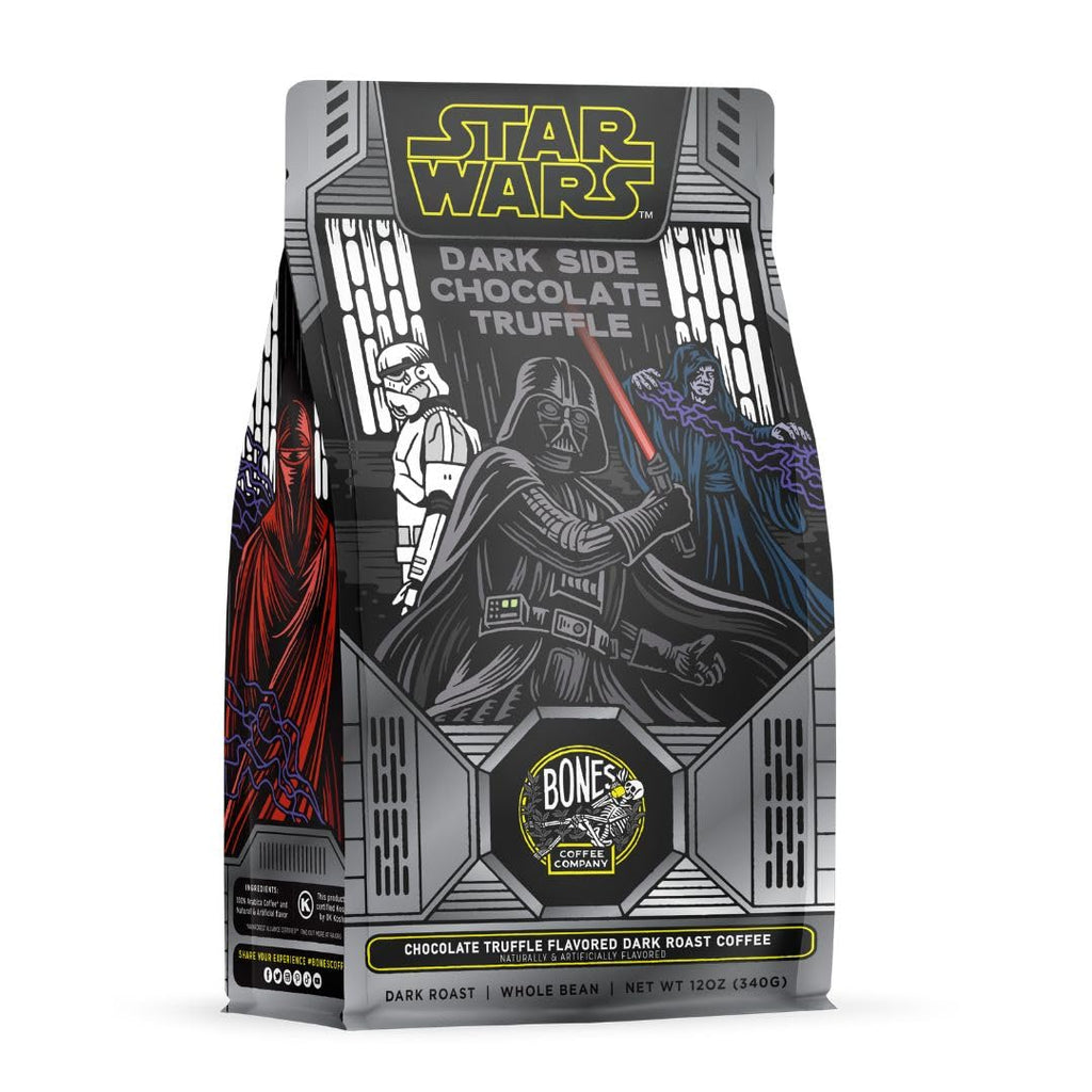 Bones Coffee Company Star Wars Wookiee Cookie Chocolate Chip Cookie Flavored Coffee, Medium Roast Low Acid Arabica Beans Compatible with Auto drip and French Press Coffee Maker, 12 Oz Ground
