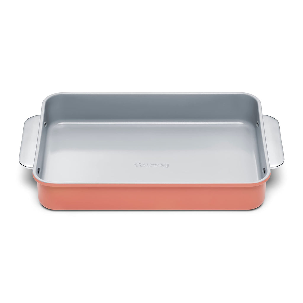 Caraway Non-Stick Ceramic 9”x13” Rectangle Pan - Naturally Slick Ceramic Coating - Non-Toxic, PTFE & PFOA Free - Perfect for Brownies, Lasagnas, and More - Cream