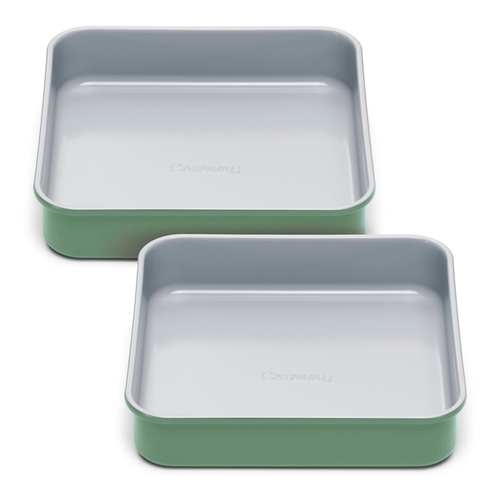Caraway 9” Square Pan - Non-Stick Ceramic Coating - Free From Forever Chemicals - Cake Pan Perfect for Brownies, Lemon Bars, & More - Cream