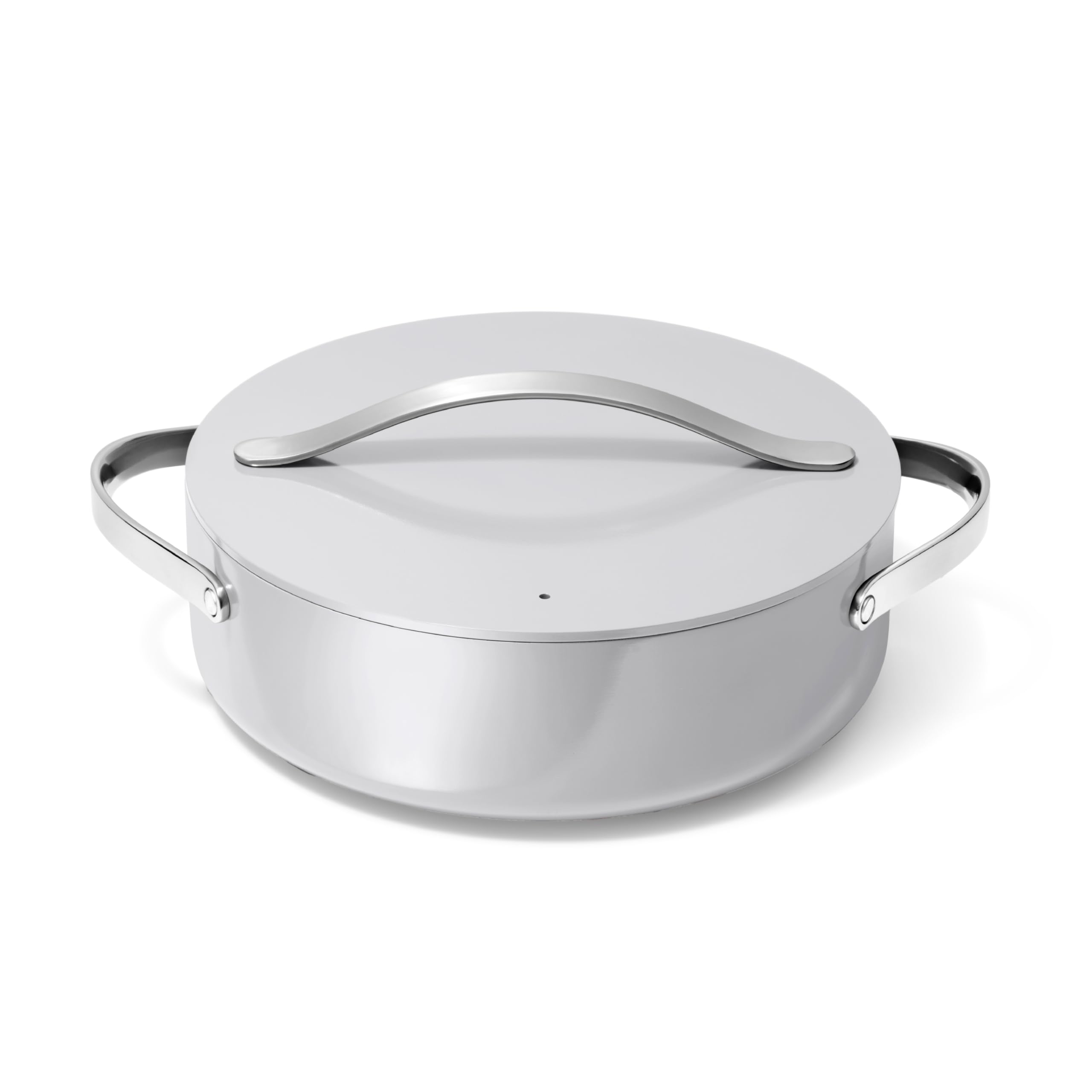 Caraway Rondeau - 6 Qt Non-Stick Pan with Lid - Free From Forever Chemicals - Perfect for Searing, Braising, & Roasting - Cream