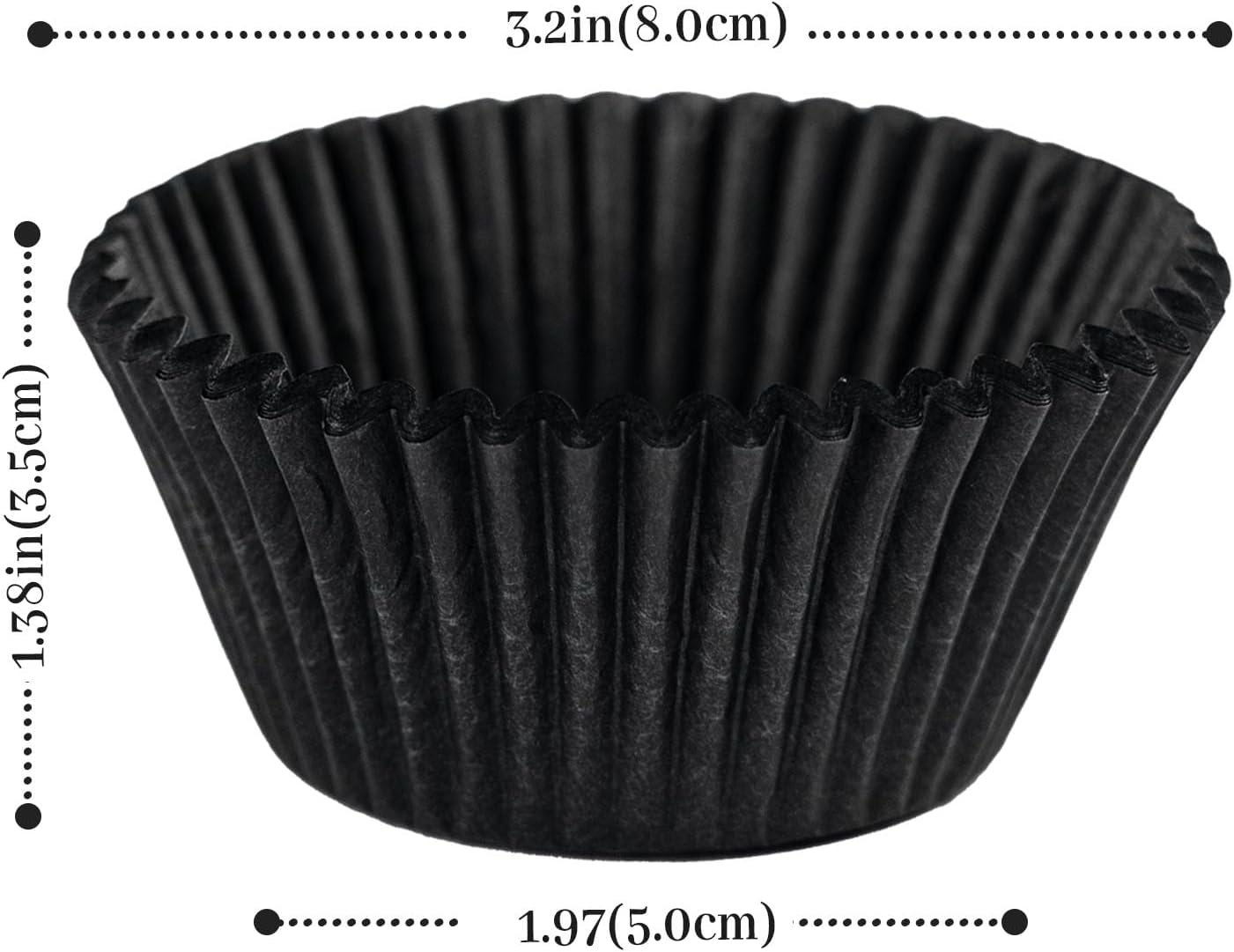 200pcs Standard Black cupcake liners for baking,food grade cupcake wrappers,greaseproof parchment muffin liners for martin luther king jr day decorations