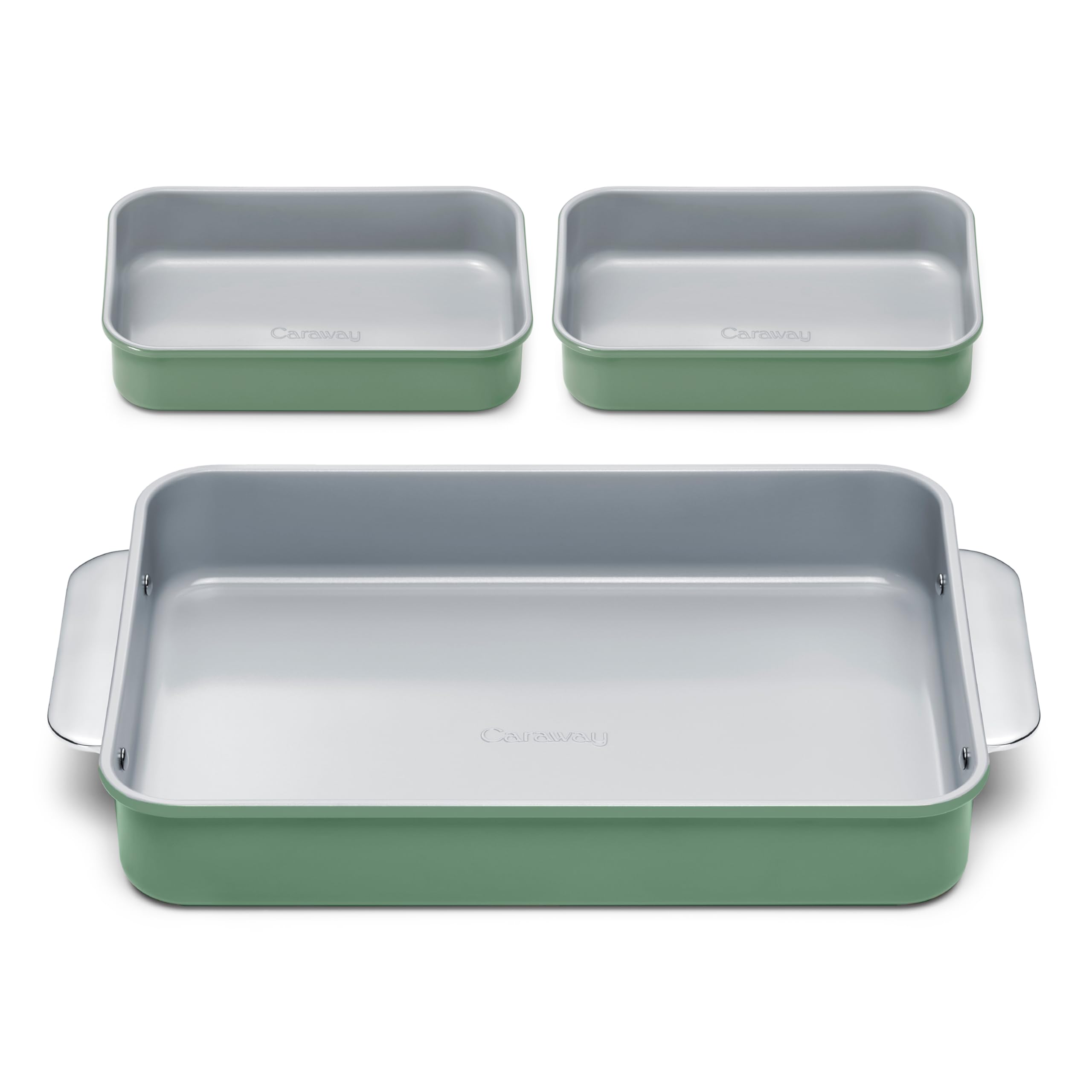Caraway Non-Stick Ceramic 9”x13” Rectangle Pan - Naturally Slick Ceramic Coating - Non-Toxic, PTFE & PFOA Free - Perfect for Brownies, Lasagnas, and More - Cream