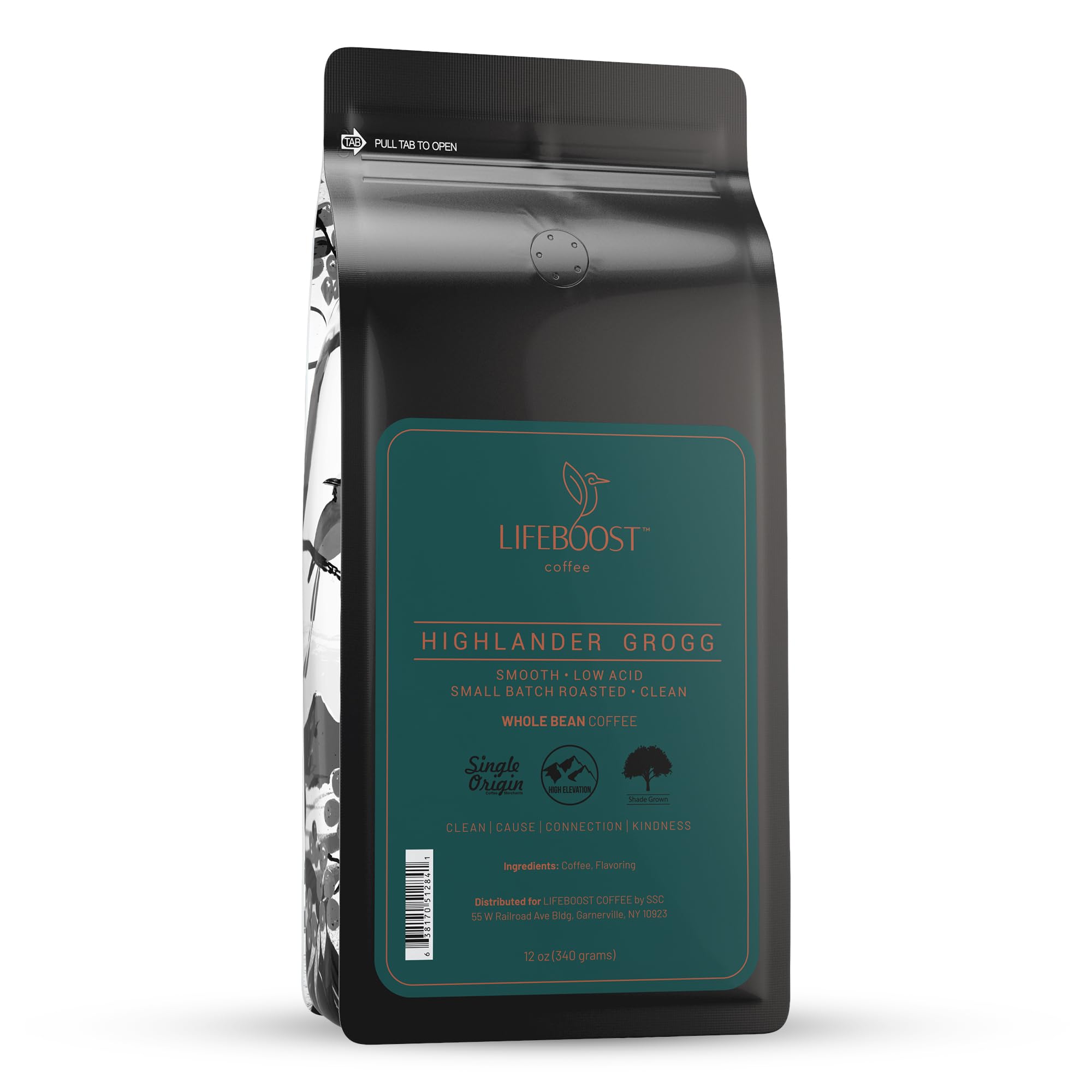 Lifeboost Whole Bean French Vanilla Coffee - Low Acid Single Origin Non-GMO Organic Coffee - Third Party Tested For Mycotoxins & Pesticides - 12 Ounces