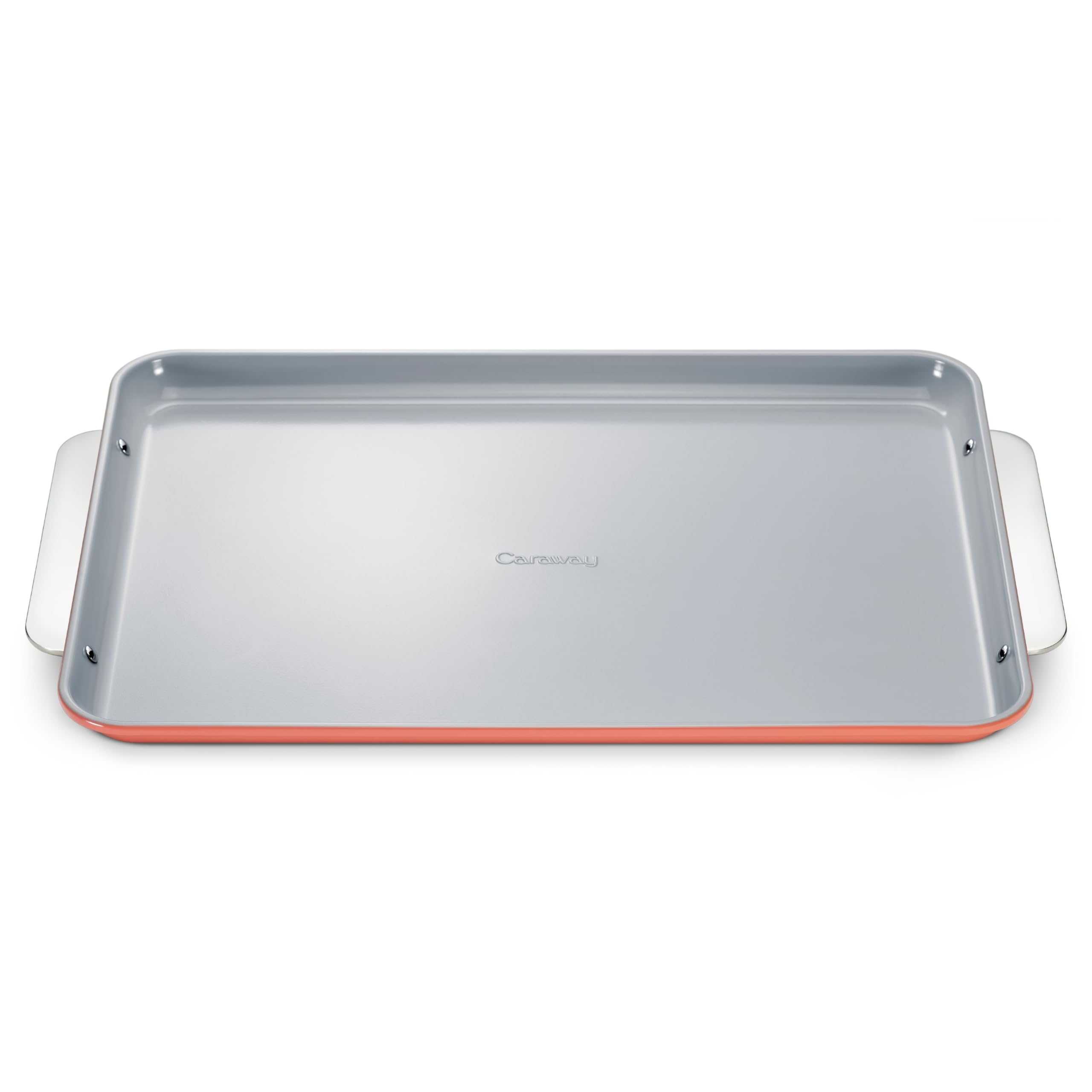 Caraway Nonstick Ceramic Small Baking Sheet (9x13”) – Non-Toxic, PTFE & PFOA Free – Oven Safe – Aluminized Steel Core – Mini Sheet Pan for Baking, Roasting & More - Cream