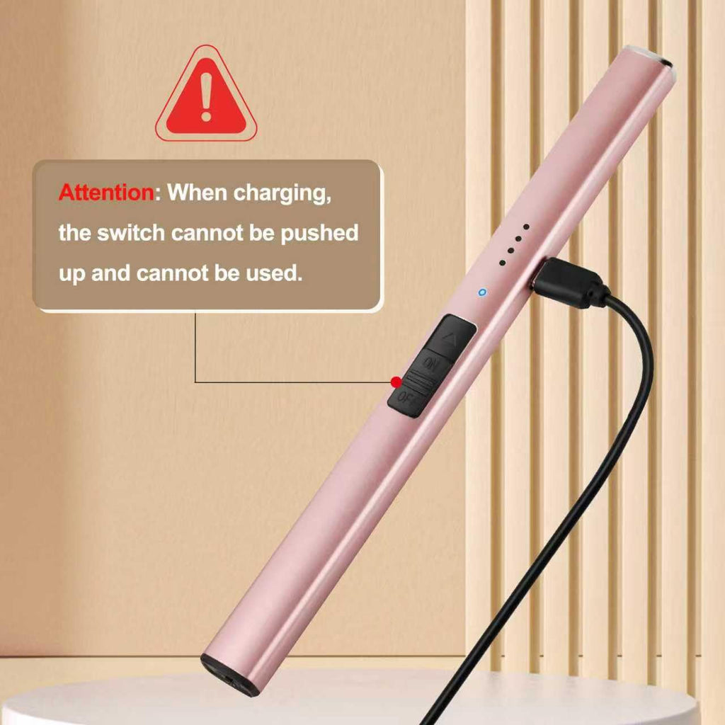 Electric Candle Lighter Rechargeable USB: Mothers Day Birthday Gifts for Mom Women Her Windproof Flameless Dual Arc Camping Kitchen Lighters for Candle Safety Lock Christmas Stocking Stuffers