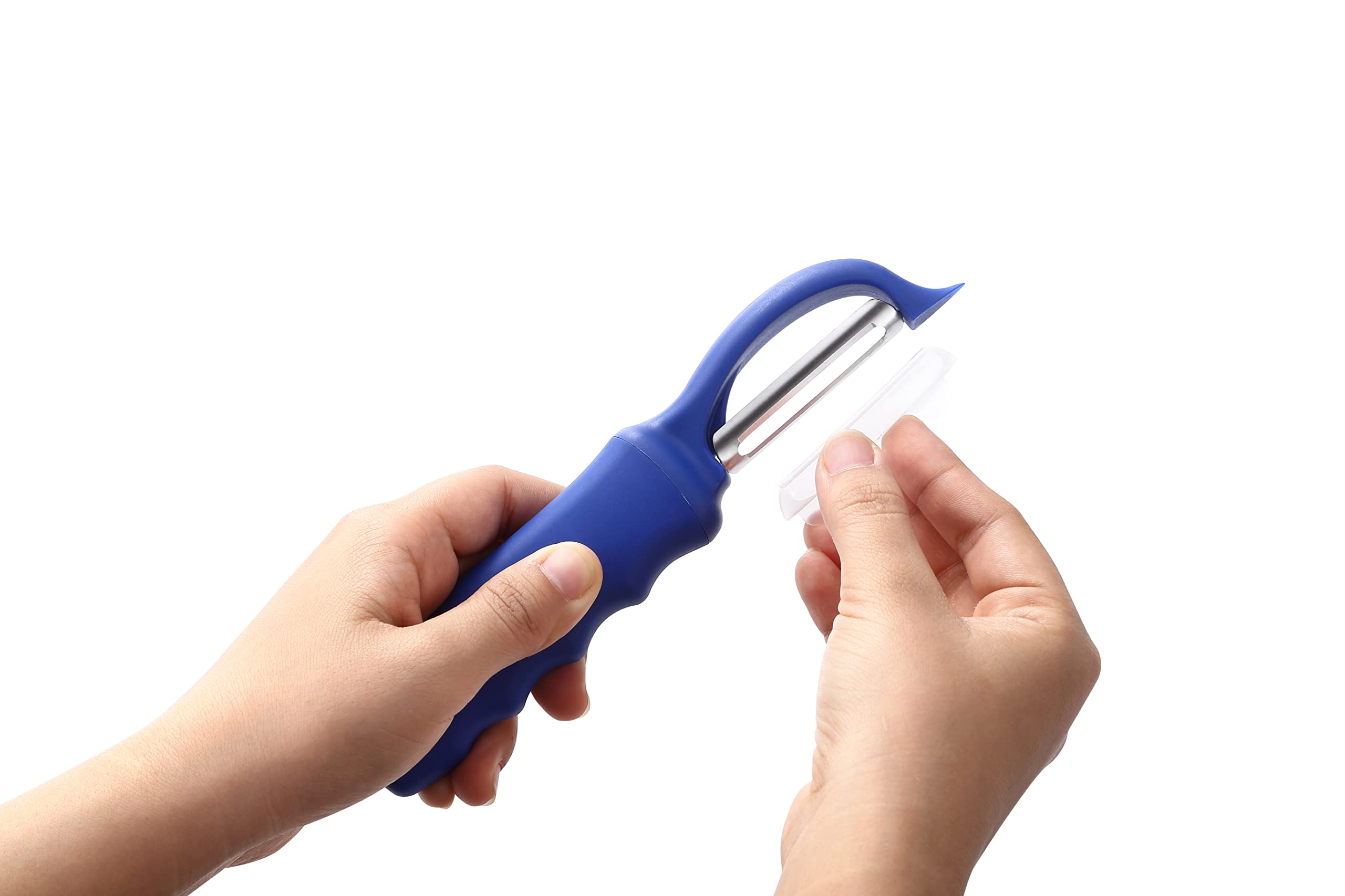 Spring Chef Premium Swivel Vegetable Peeler, Soft Grip Handle and Ultra Sharp Stainless Steel Blades - Perfect Kitchen Peeler For Veggie, Fruit, Potato, Carrot, Apple - Black