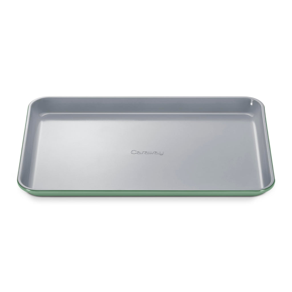 Caraway Nonstick Ceramic Small Baking Sheet (9x13”) – Non-Toxic, PTFE & PFOA Free – Oven Safe – Aluminized Steel Core – Mini Sheet Pan for Baking, Roasting & More - Cream