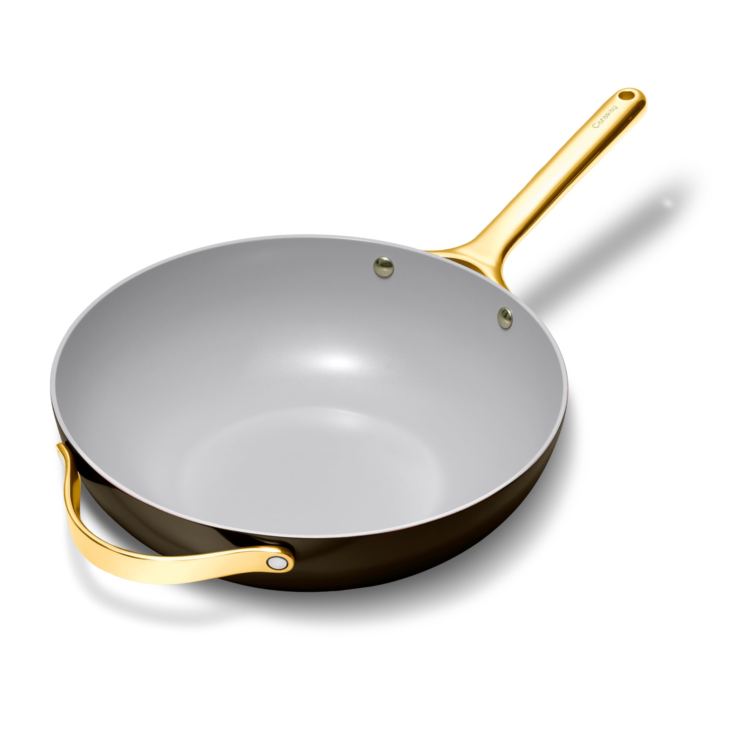Caraway Non-Stick Stir Fry Pan - 12” Wok-Inspired Pan - Free From Forever Chemicals - High-Sloped Walls - Stainless Steel Handles - Navy