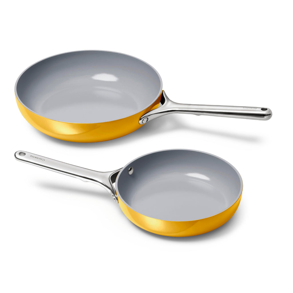 Caraway Nonstick Ceramic Frying Pan (2.7 qt, 10.5") - Non Toxic, PTFE & PFOA Free - Oven Safe & Compatible with All Stovetops (Gas, Electric & Induction) - Cream