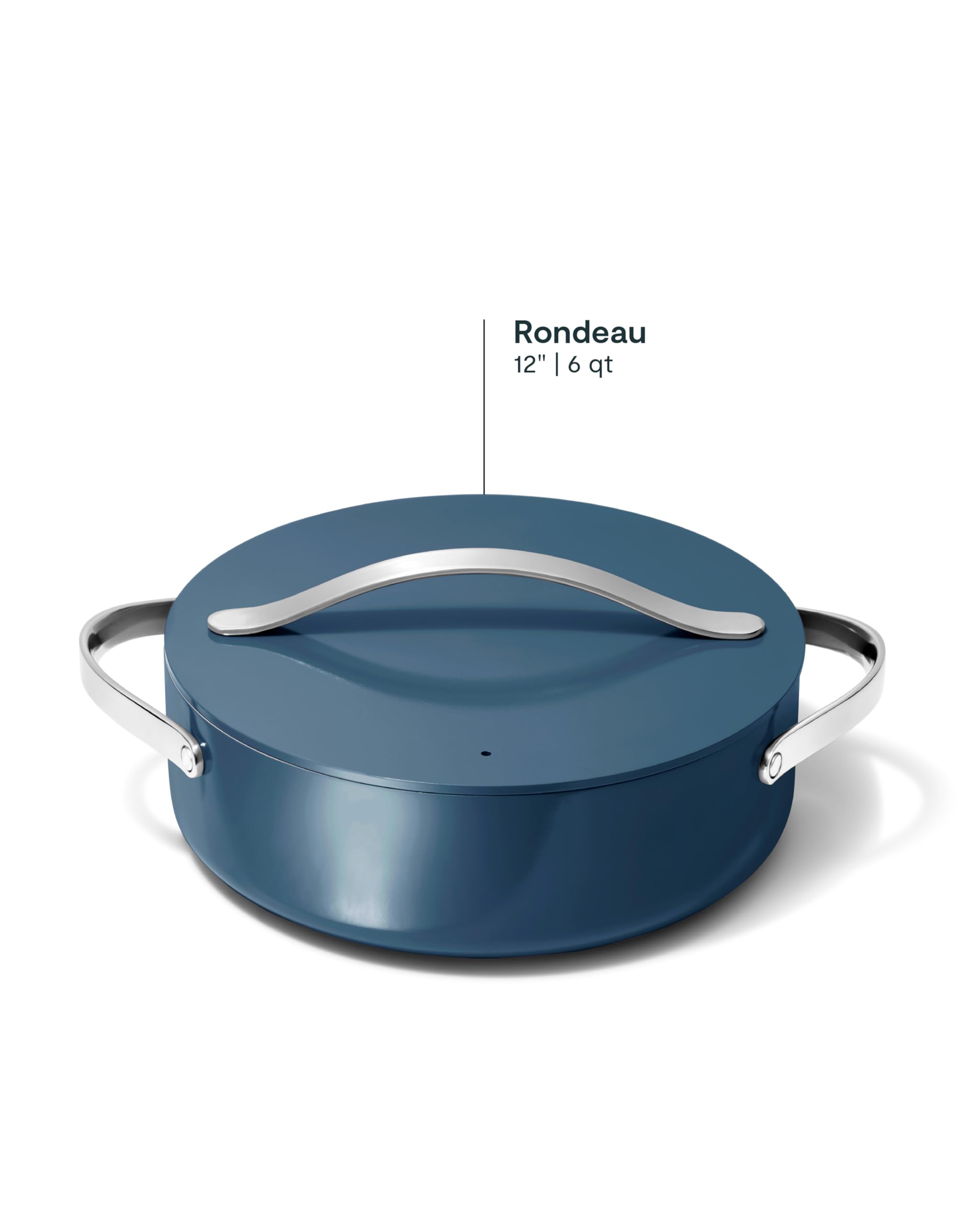 Caraway Rondeau - 6 Qt Non-Stick Pan with Lid - Free From Forever Chemicals - Perfect for Searing, Braising, & Roasting - Cream