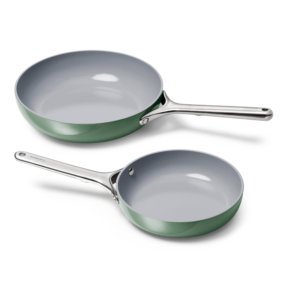 Caraway Nonstick Ceramic Frying Pan (2.7 qt, 10.5") - Non Toxic, PTFE & PFOA Free - Oven Safe & Compatible with All Stovetops (Gas, Electric & Induction) - Cream