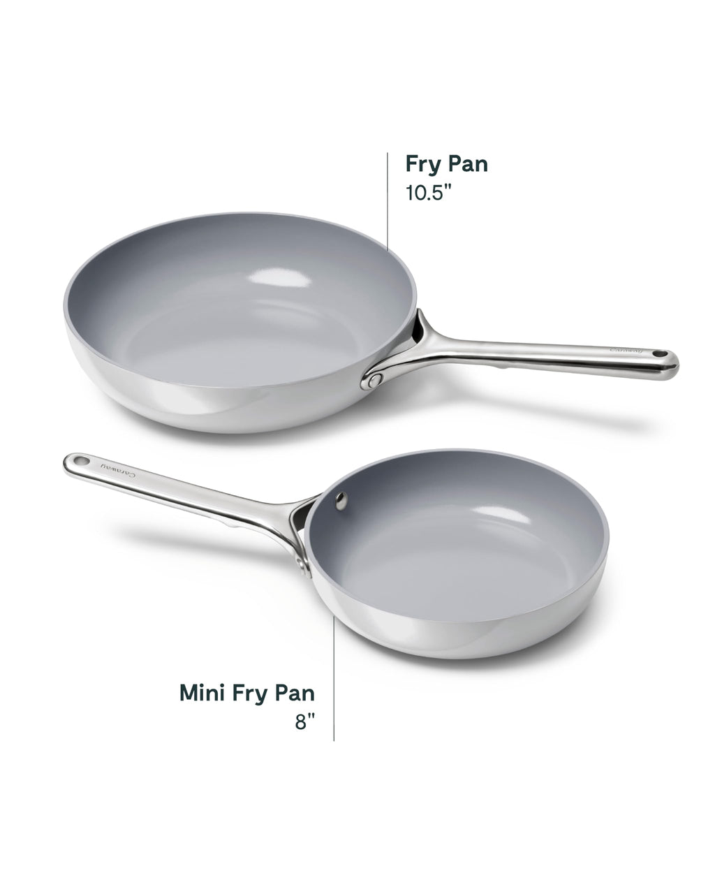 Caraway Nonstick Ceramic Frying Pan (2.7 qt, 10.5") - Non Toxic, PTFE & PFOA Free - Oven Safe & Compatible with All Stovetops (Gas, Electric & Induction) - Cream