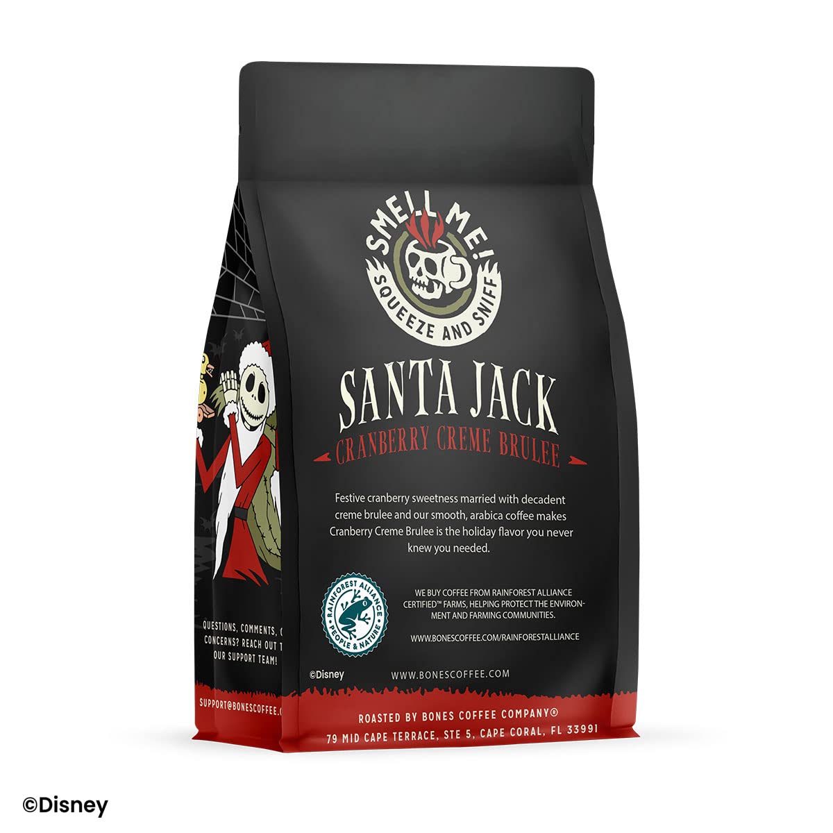 Bones Coffee Company Fallout Rocky Route 66, Rocky Road Flavored Coffee, Medium Roast Low Acid Arabica Beans Compatible with Auto drip and French Press Coffee Maker, 12 Oz Ground