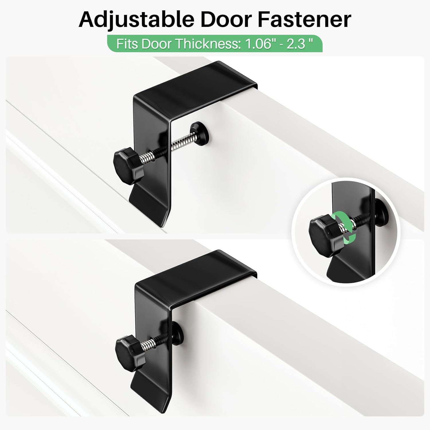 SNTD 8 Tiers Over the Door Organizer - Height Adjustable Pantry Organizers and Storage with Dense Mesh Baskets, Anti-Swing Hanging Door Spice Rack for Kitchen Bathroom (Black, 17" W x 6" D x 69" H)