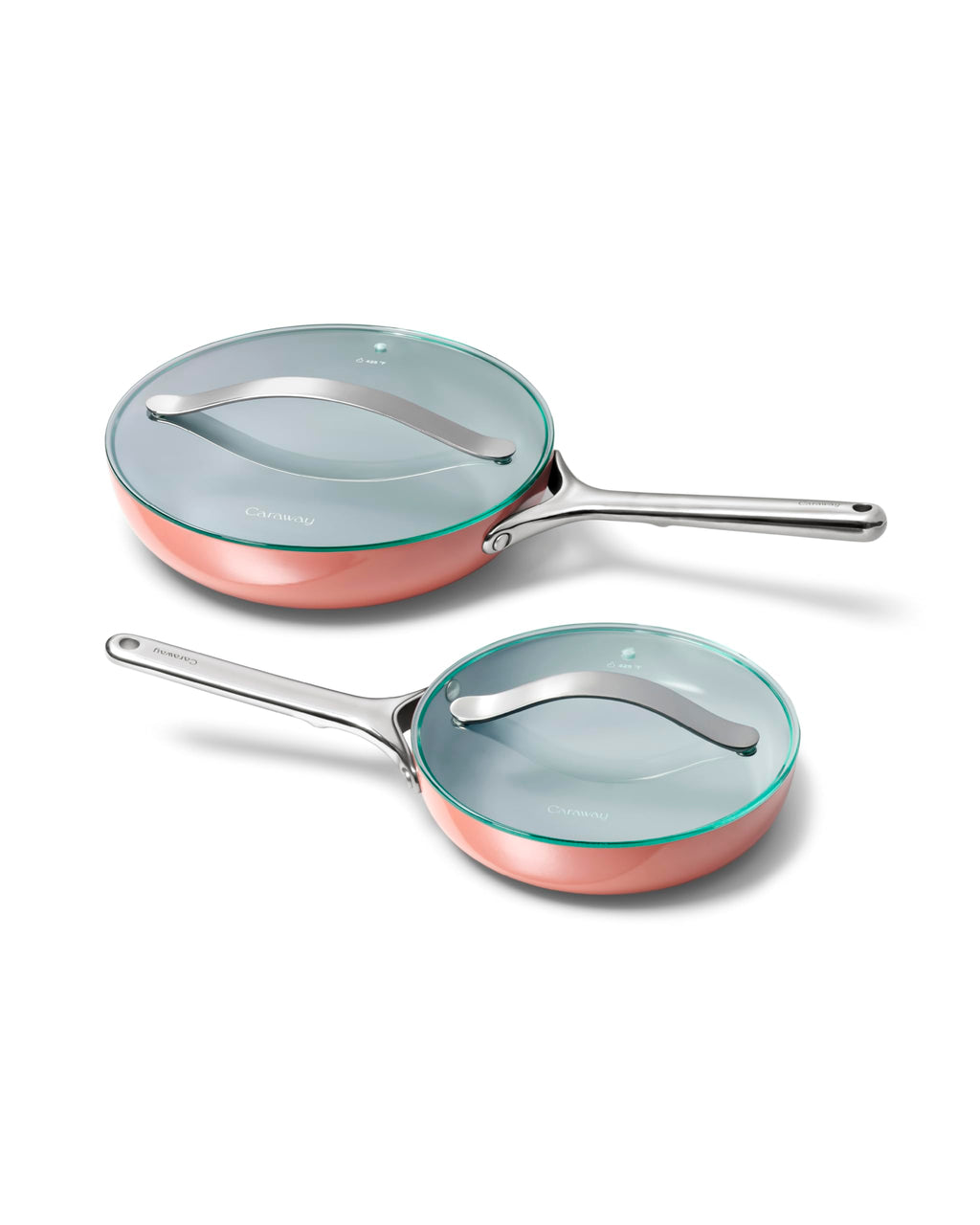 Caraway Nonstick Ceramic Frying Pan With Glass Lid (2.7 qt, 10.5") - Non Toxic, PTFE & PFOA Free - Oven Safe & Compatible with All Stovetops (Gas, Electric & Induction) - Cream