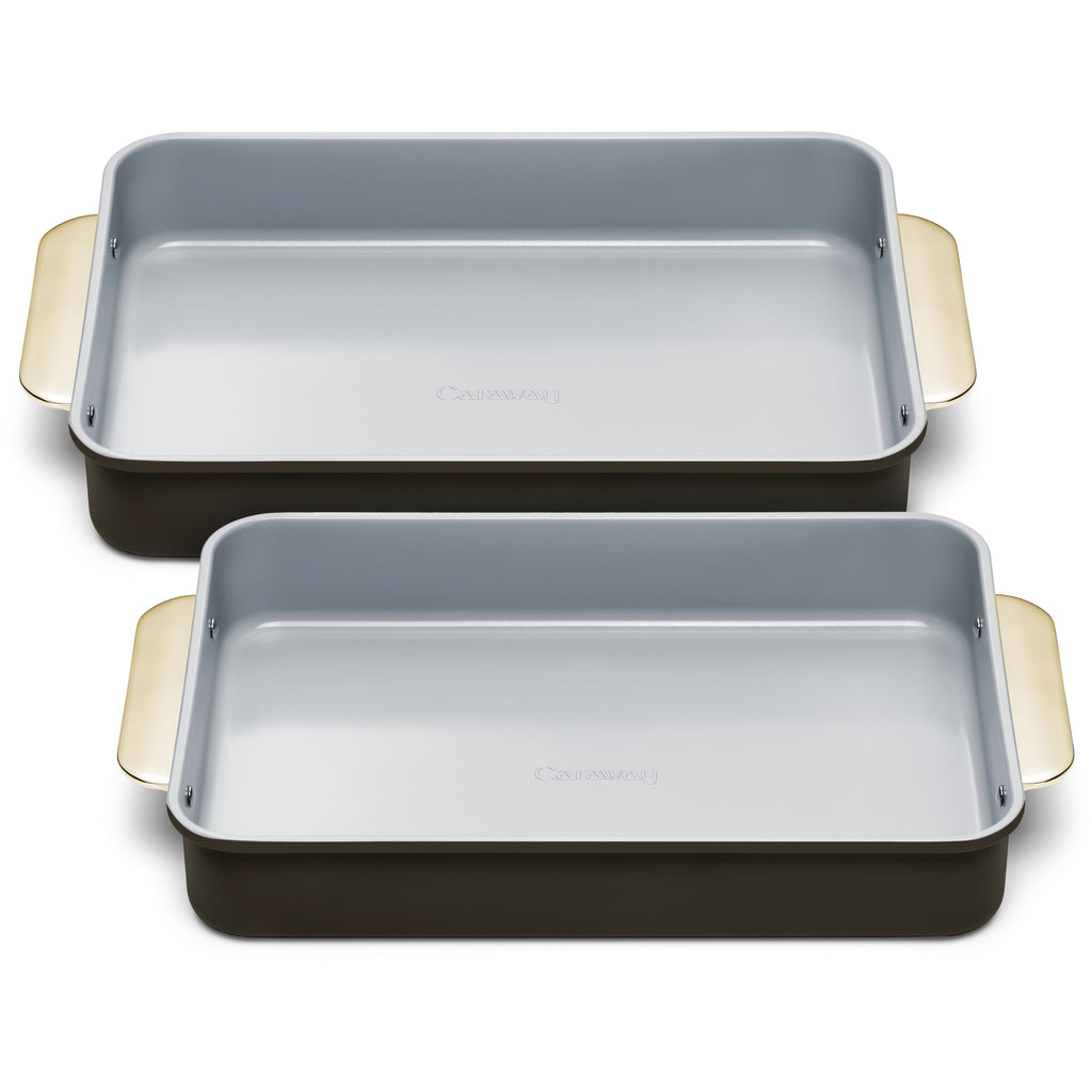 Caraway Non-Stick Ceramic 9”x13” Rectangle Pan - Naturally Slick Ceramic Coating - Non-Toxic, PTFE & PFOA Free - Perfect for Brownies, Lasagnas, and More - Cream