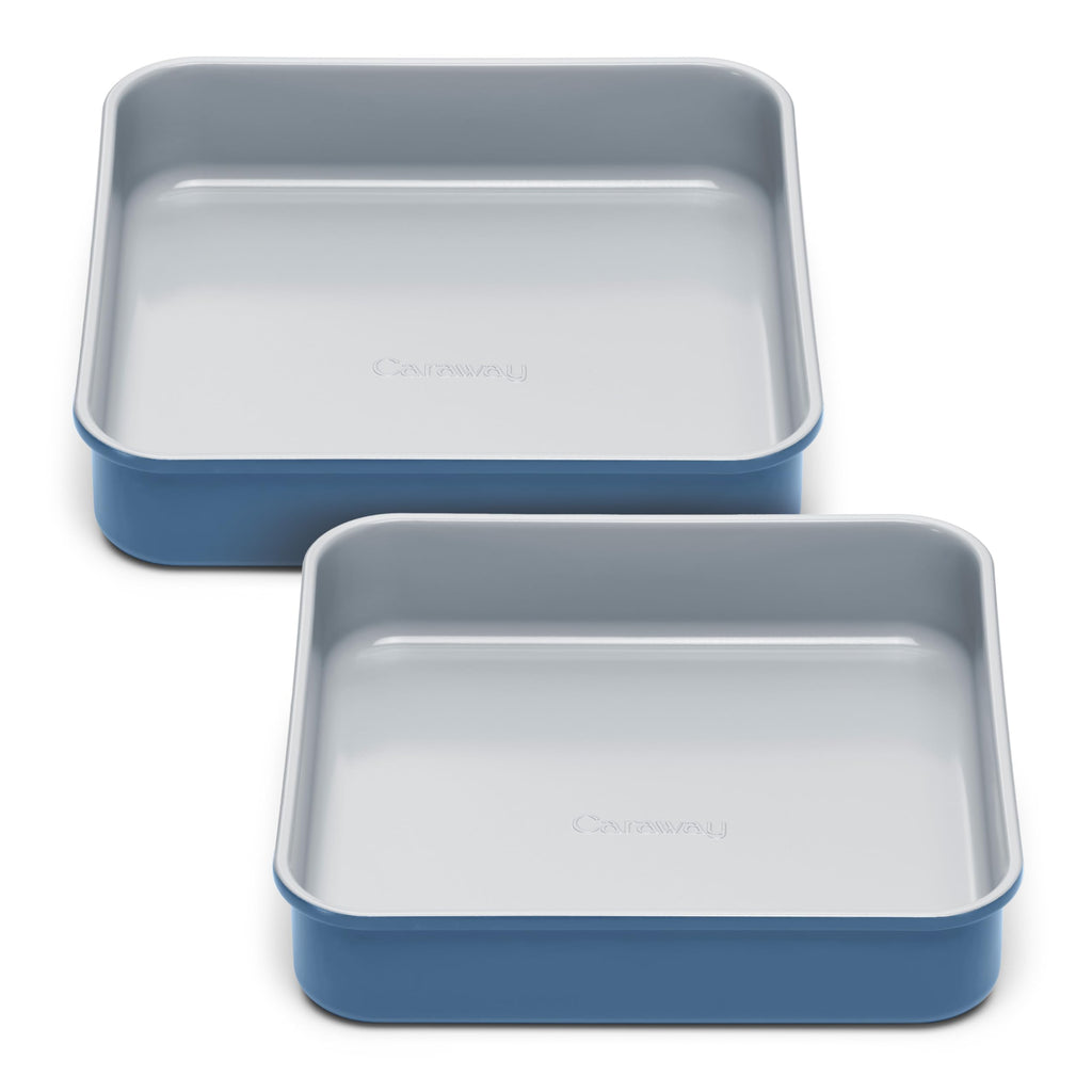 Caraway 9” Square Pan - Non-Stick Ceramic Coating - Free From Forever Chemicals - Cake Pan Perfect for Brownies, Lemon Bars, & More - Cream