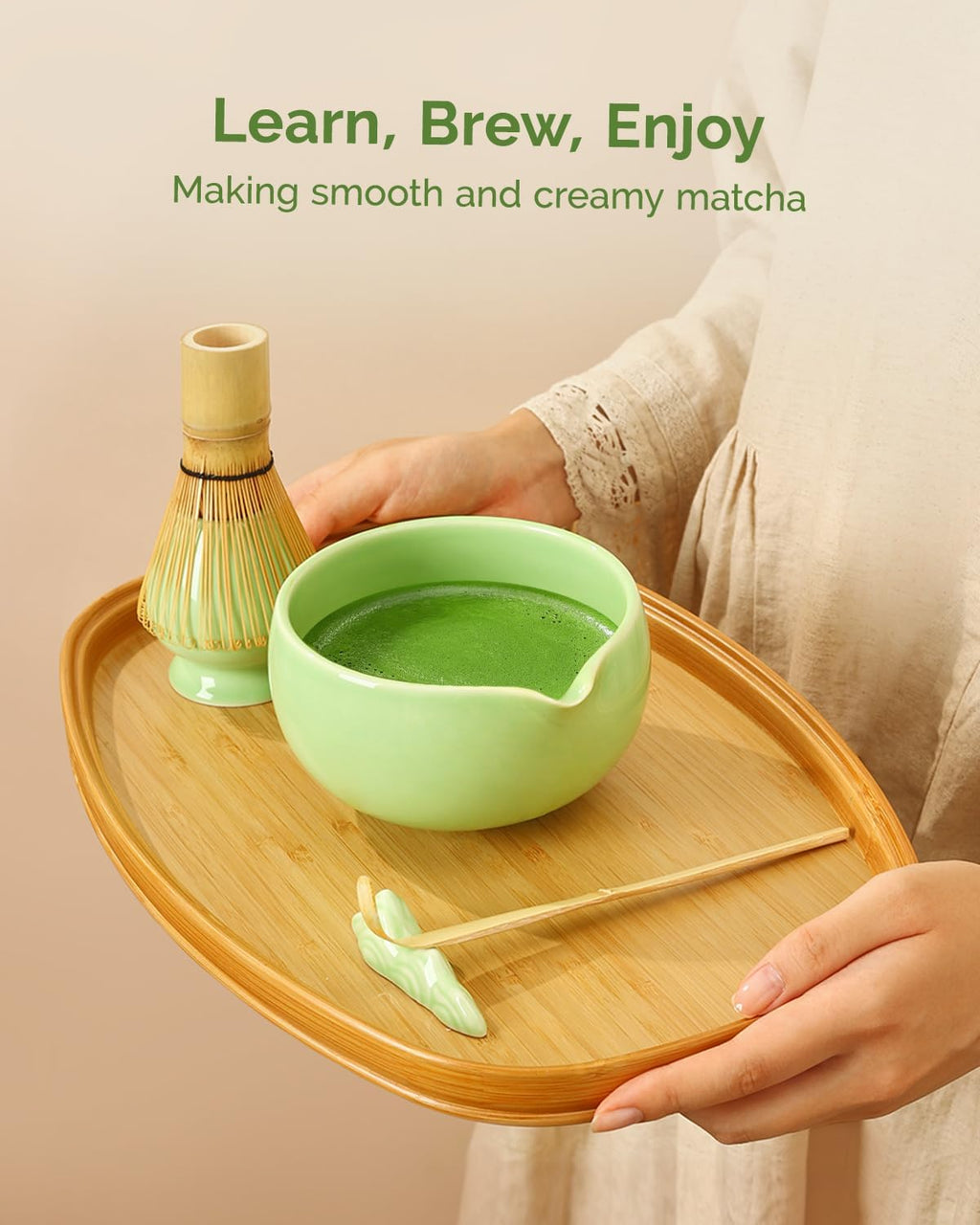 Maestri House Matcha Whisk, Handcrafted Organic Bamboo Chasen with 72-Prong Design for Traditional Japanese Tea Preparation, Authentic Matcha Stirrer for Smooth, Frothy Green Tea