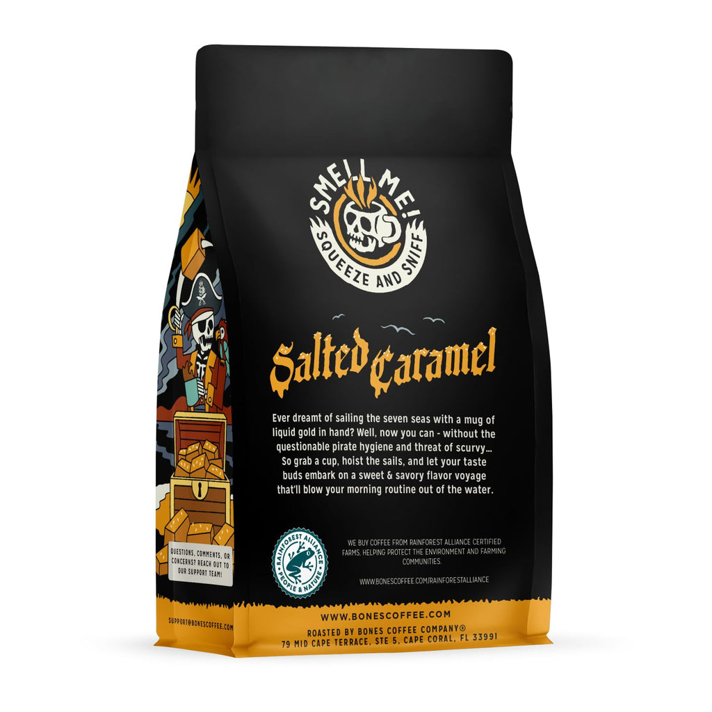 Bones Coffee Company Blueberry Blast Cake, Blueberry Pancakes Flavored Coffee, Medium Roast Low Acid Arabica Beans Compatible with Auto drip and French Press Coffee Maker, 12 Oz Ground