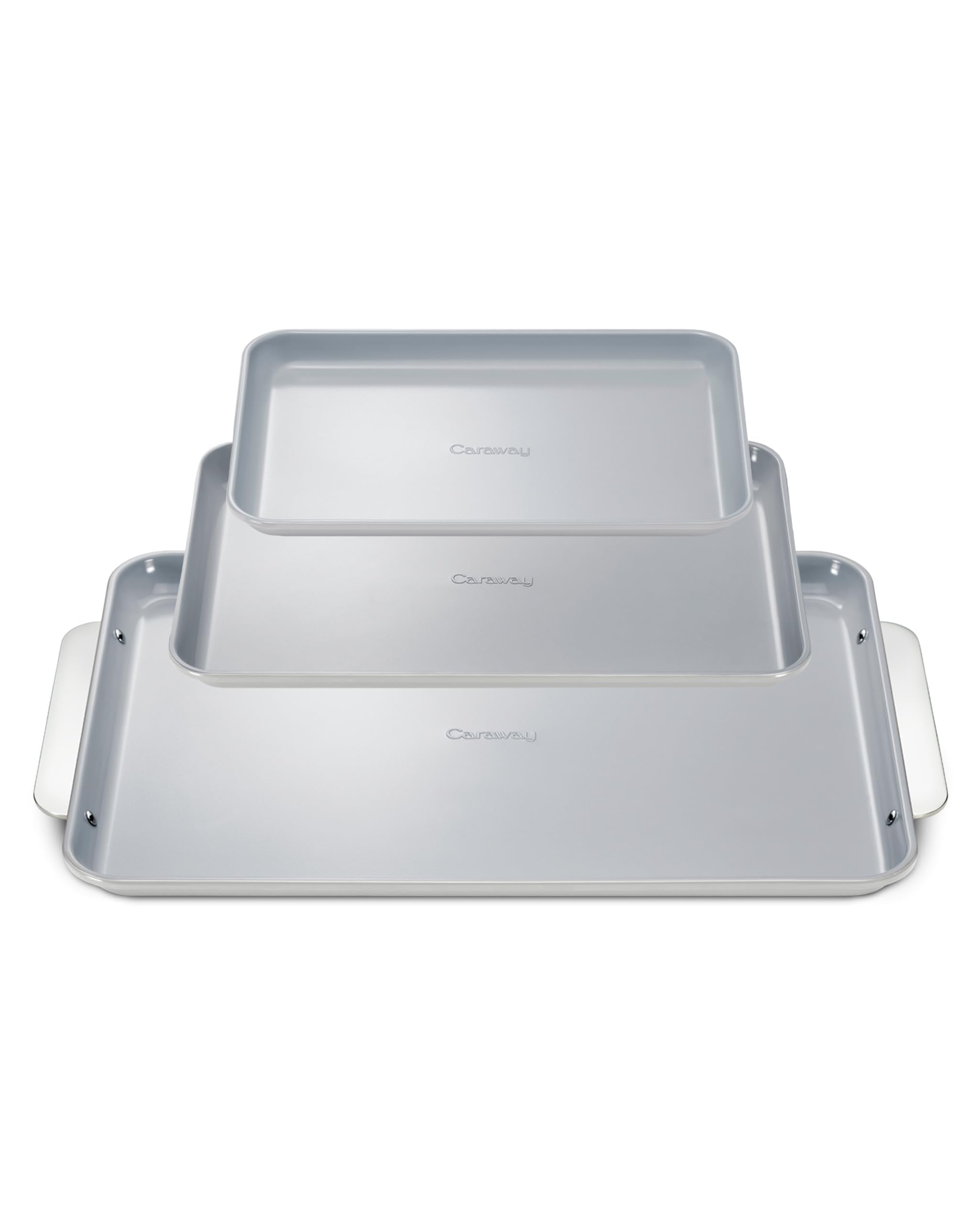 Caraway Nonstick Ceramic Small Baking Sheet (9x13”) – Non-Toxic, PTFE & PFOA Free – Oven Safe – Aluminized Steel Core – Mini Sheet Pan for Baking, Roasting & More - Cream