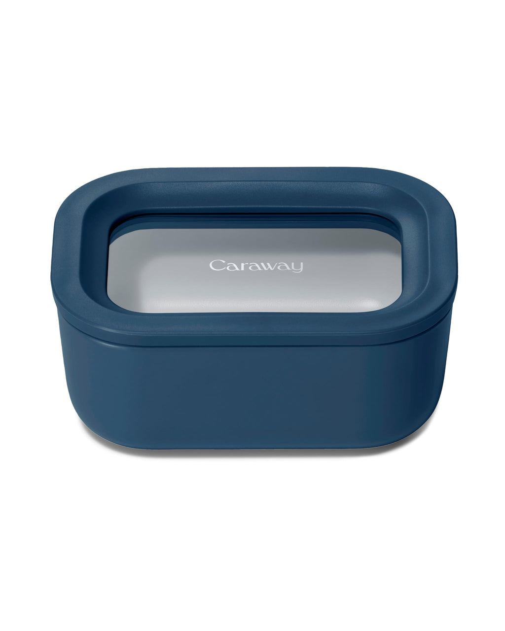 Caraway Glass Food Storage - 6.6 Cup Glass Container - Ceramic Coated Food Container - Non Stick Lunch Box Container with Lids - Dishwasher, Oven, & Microwave Safe - Cream