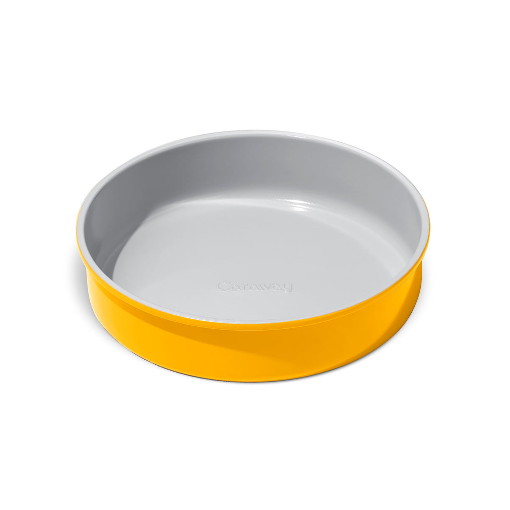 Caraway 9” Circle Pan - Non-Stick Ceramic Coating - Free From Forever Chemicals - Perfect for Birthday Cakes, Tartes, & More - Cream