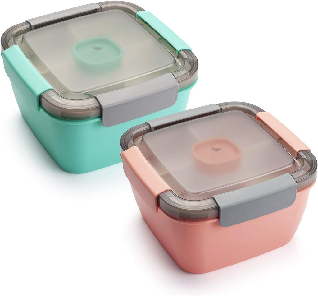 Freshmage 2 Pack Salad Lunch Containers & Snackle Box Containers