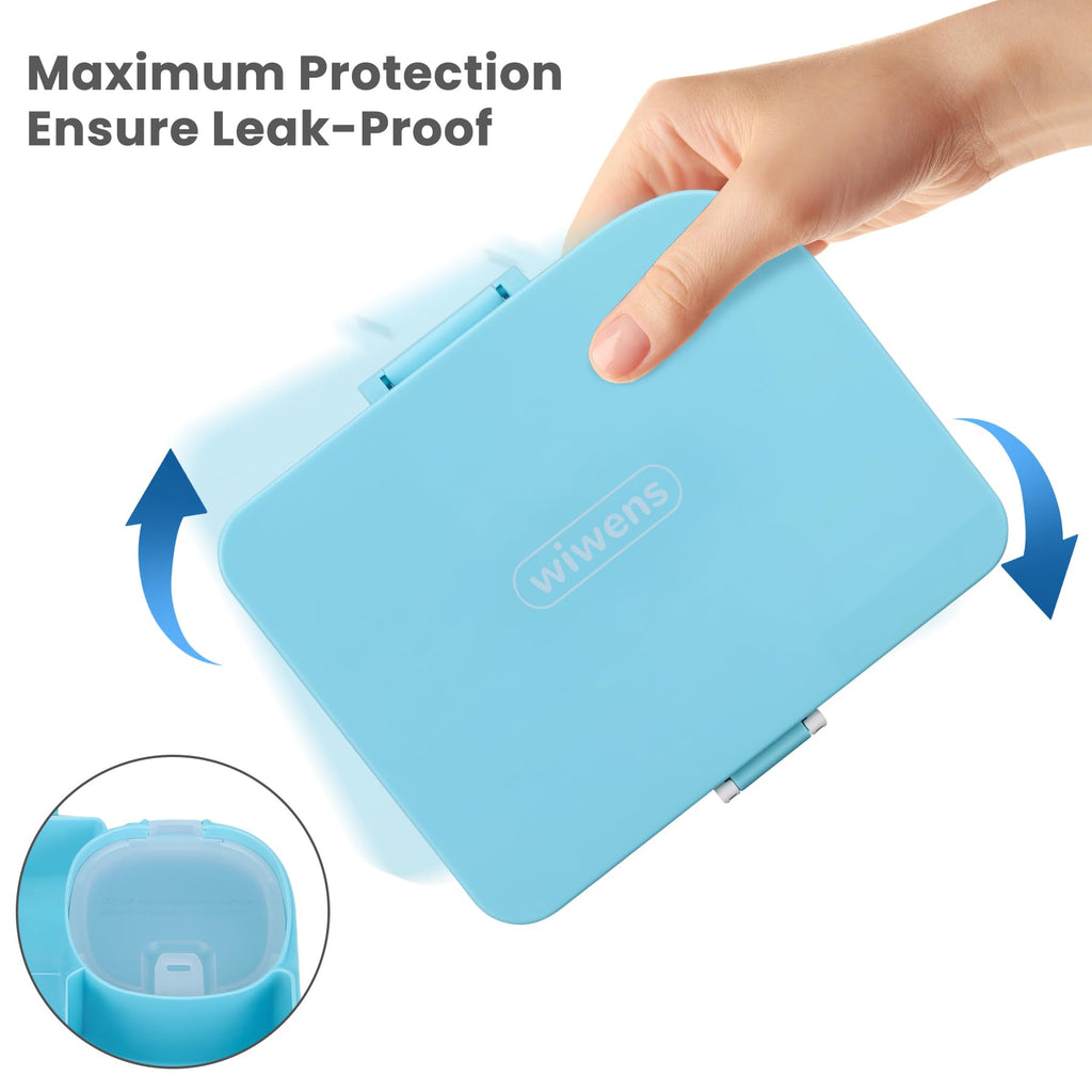Snack Box Container for Kids Adults Reusable Snackle Box with Adjustable Dividers Airtight Snack Organizer with Compartents Toddler Bento Lunch Box Leak Proof for Office,School,Travel,Outdoor