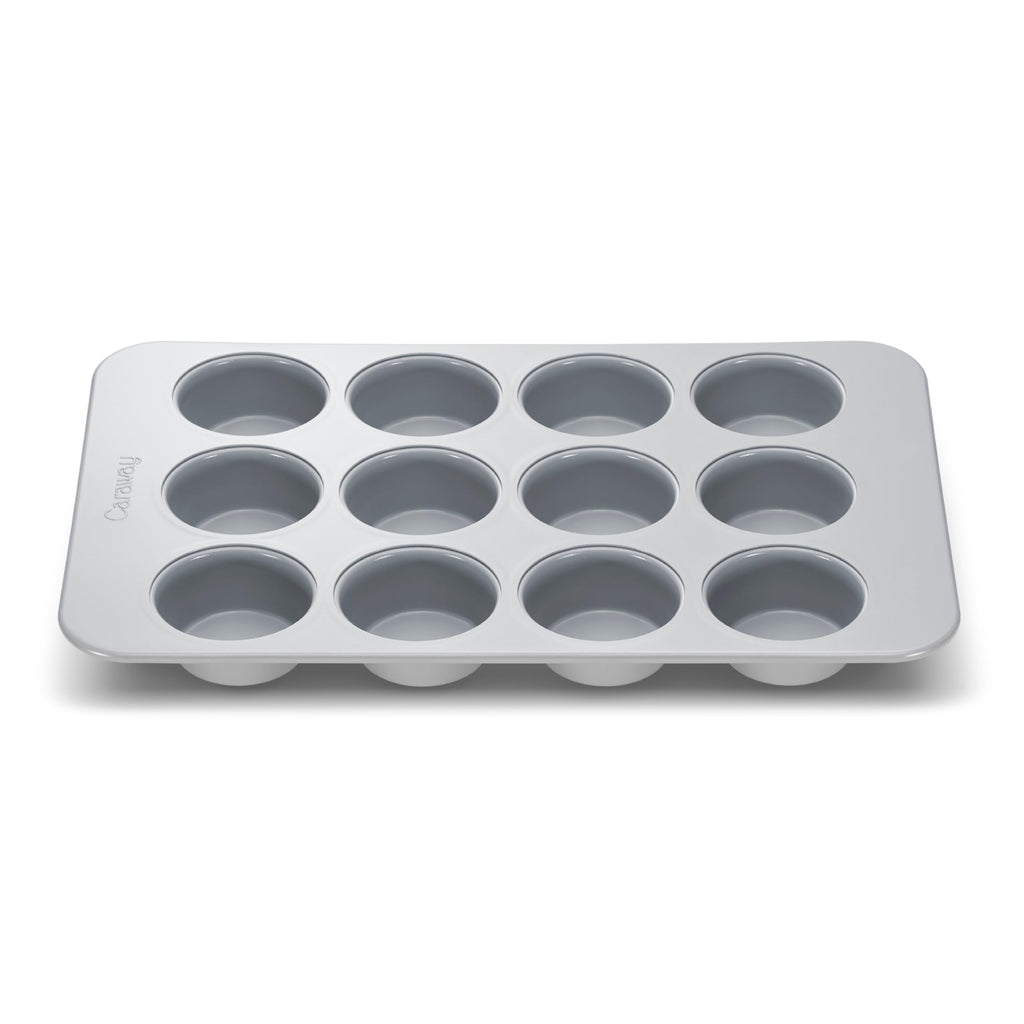 Caraway Non-Stick Ceramic 12-Cup Muffin Pan - Naturally Slick Ceramic Coating - Non-Toxic, PTFE & PFOA Free - Perfect for Cupcakes, Muffins, and More - Cream