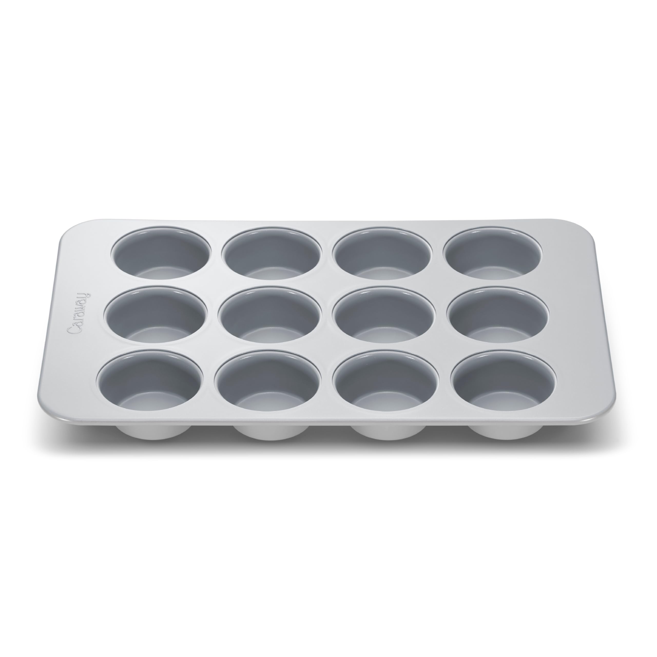 Caraway Non-Stick Ceramic 12-Cup Muffin Pan - Naturally Slick Ceramic Coating - Non-Toxic, PTFE & PFOA Free - Perfect for Cupcakes, Muffins, and More - Cream