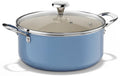 Redchef Ceramic Stock Pot with Lid, Soup Pot for All Stoves, 5 Qt Induction Cooking Pot for Soup Nonstick, Even Heating, Stay-Cool Handles, Oven/Dishwasher Safe, PTFE PFAS Free (Beige)