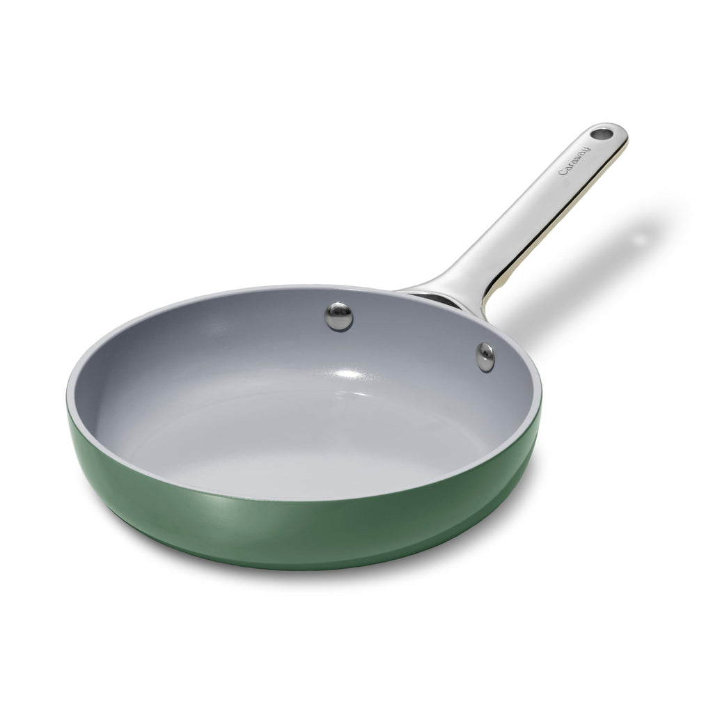 Caraway Nonstick Ceramic Frying Pan (2.7 qt, 10.5") - Non Toxic, PTFE & PFOA Free - Oven Safe & Compatible with All Stovetops (Gas, Electric & Induction) - Cream