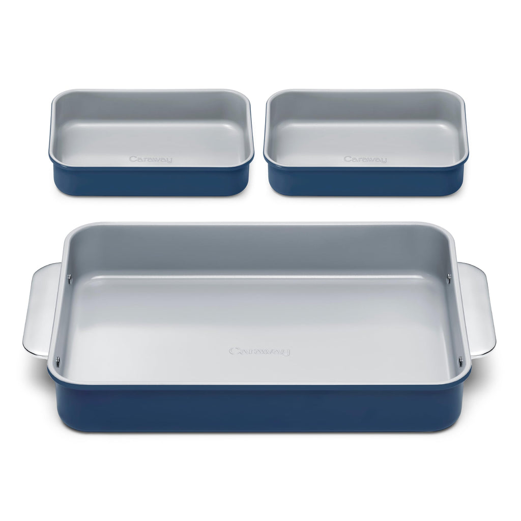Caraway Non-Stick Ceramic 9”x13” Rectangle Pan - Naturally Slick Ceramic Coating - Non-Toxic, PTFE & PFOA Free - Perfect for Brownies, Lasagnas, and More - Cream